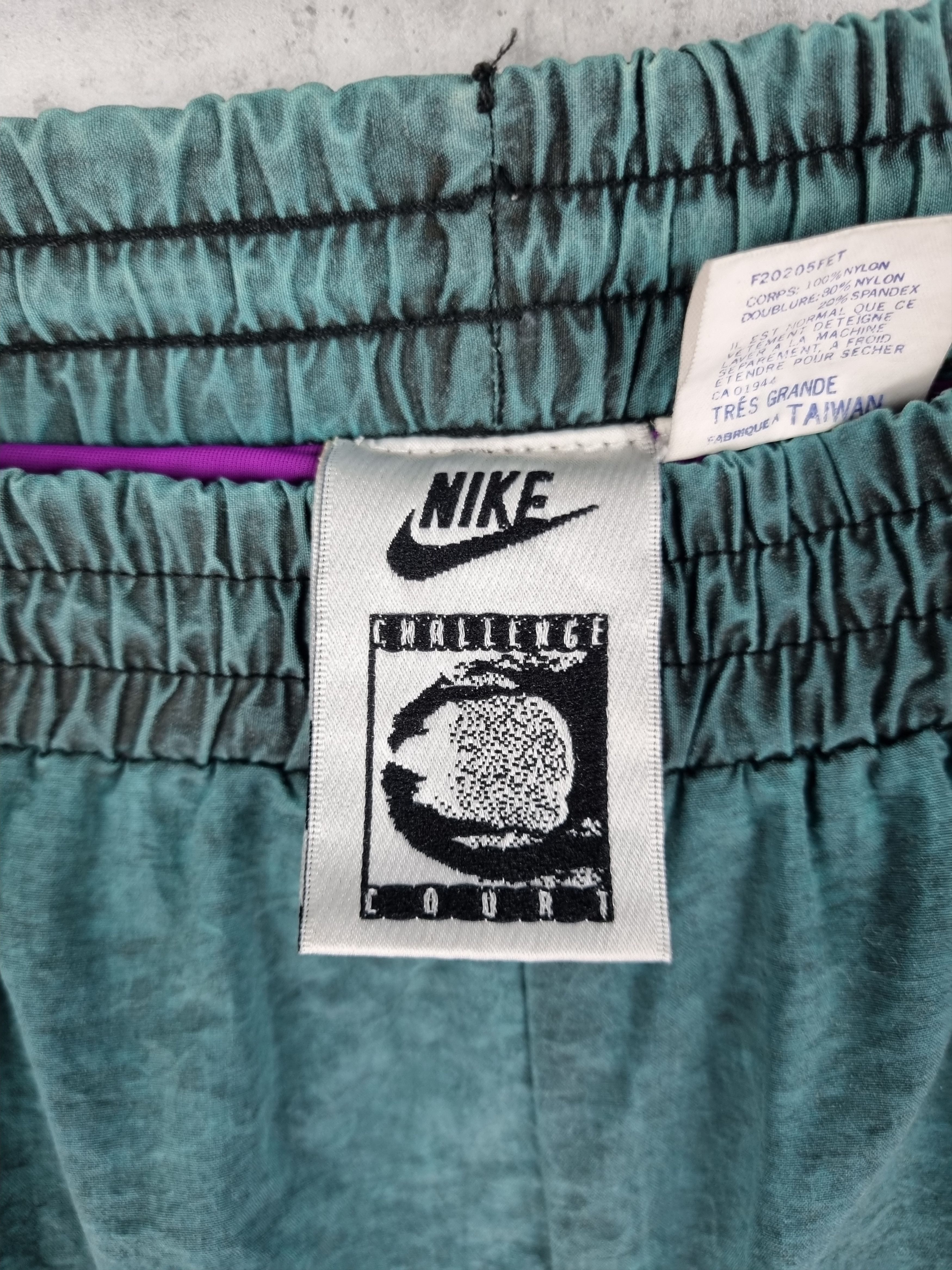Nike × Vintage 90s NIKE Challenge Court Nylon Iconic Shorts Rare Size US 34 / EU 50 - 8 Thumbnail