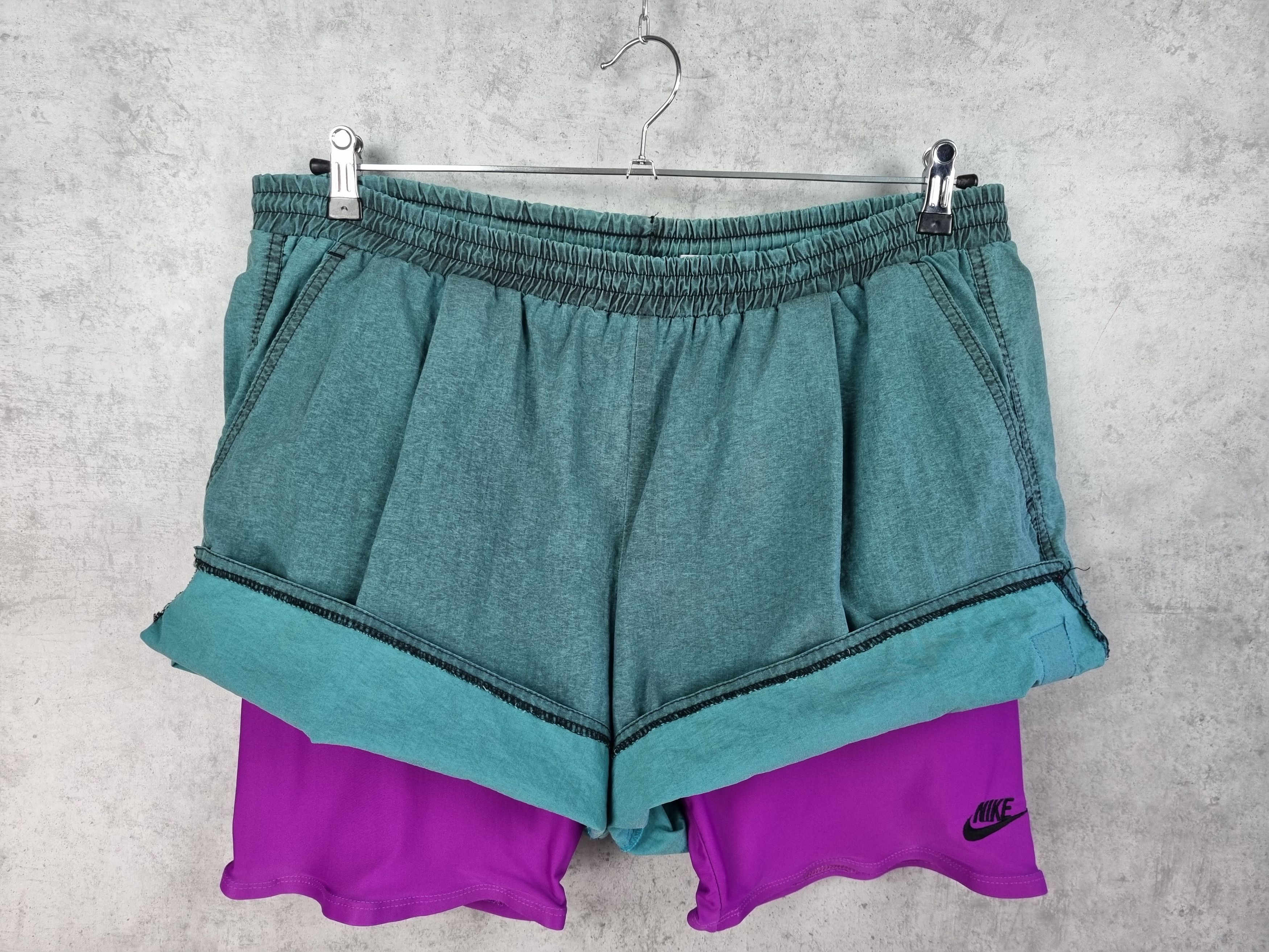 Nike × Vintage 90s NIKE Challenge Court Nylon Iconic Shorts Rare Size US 34 / EU 50 - 1 Thumbnail