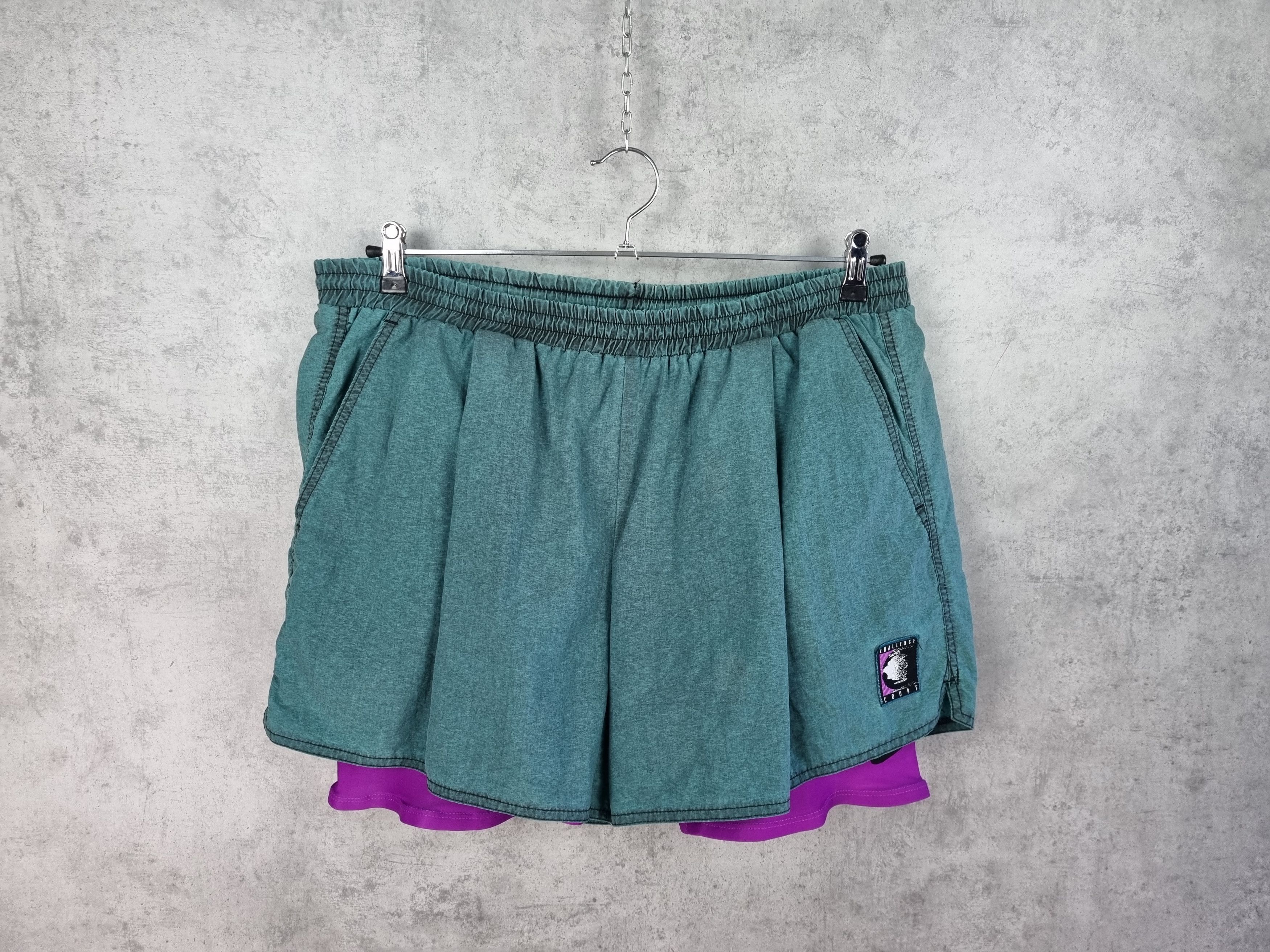 Nike × Vintage 90s NIKE Challenge Court Nylon Iconic Shorts Rare Size US 34 / EU 50 - 2 Thumbnail