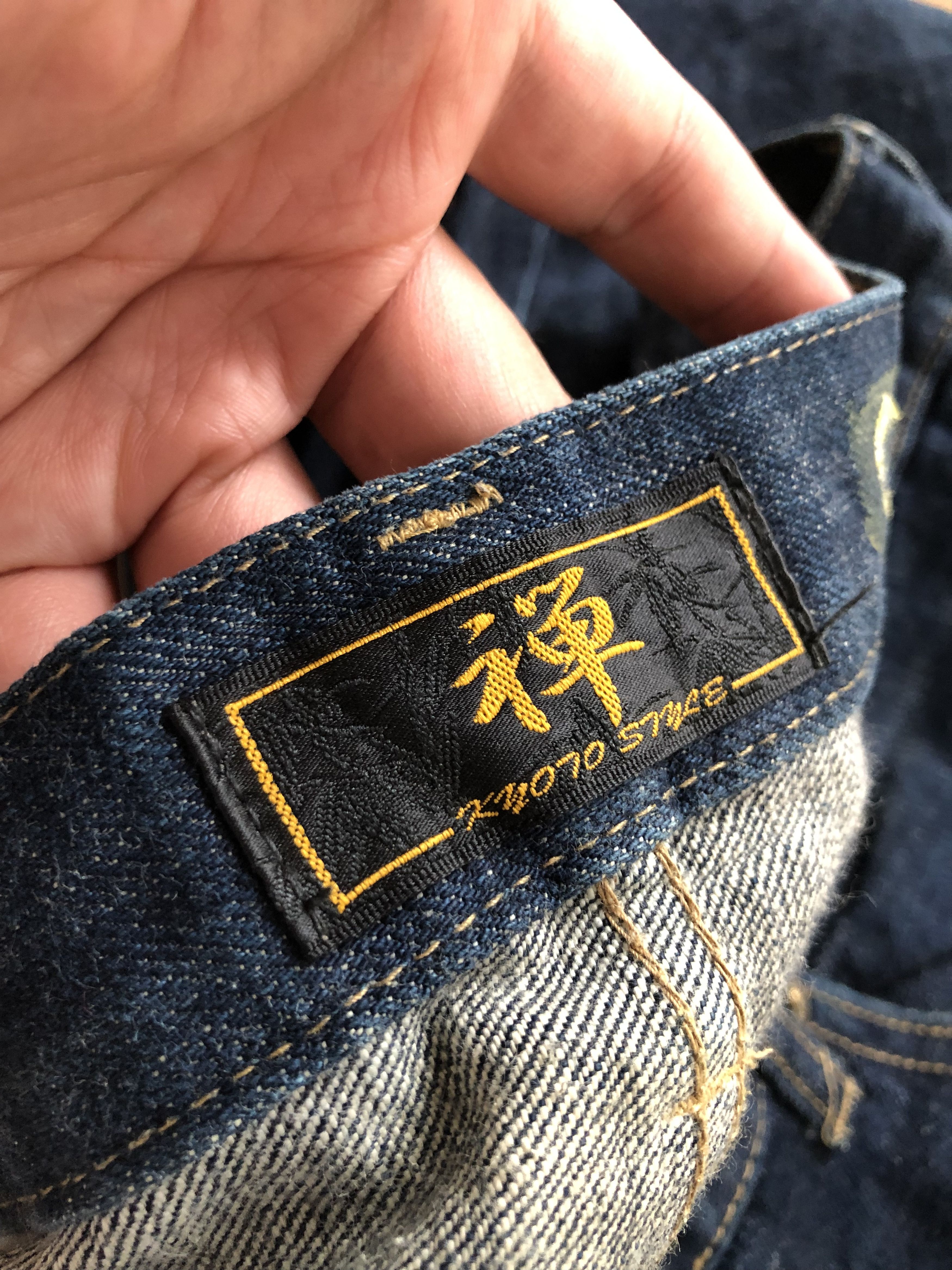 Japanese Brand RARE🔥VINTAGE ZEN KYODEN DRAGON ISLAND PRINT BLUE DENIM Size US 40 / EU 56 - 10 Thumbnail