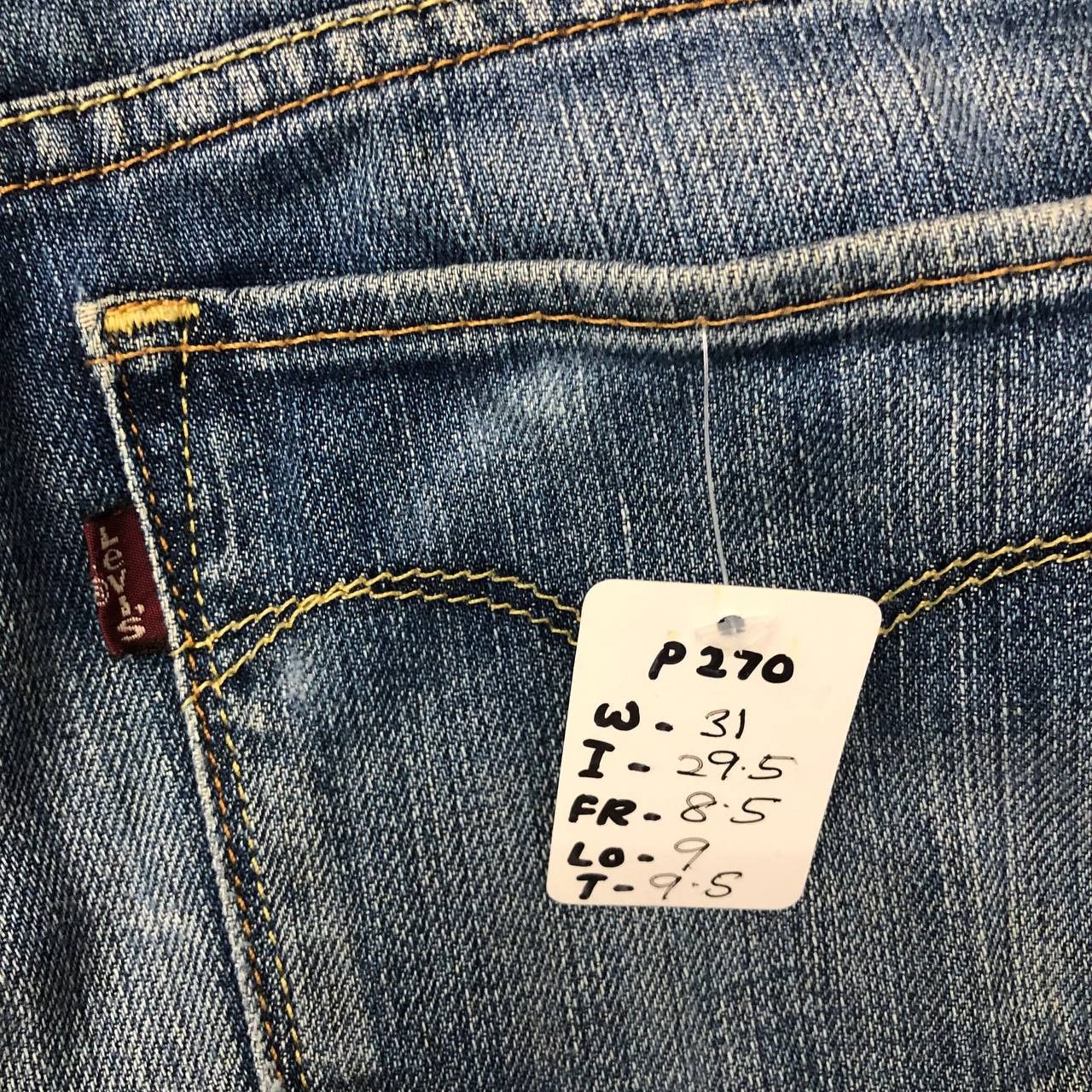 Levi's P270 LEVI'S FLARED SLIGHT CURVE CLASSIC JEANS Size 31" - 8 Thumbnail