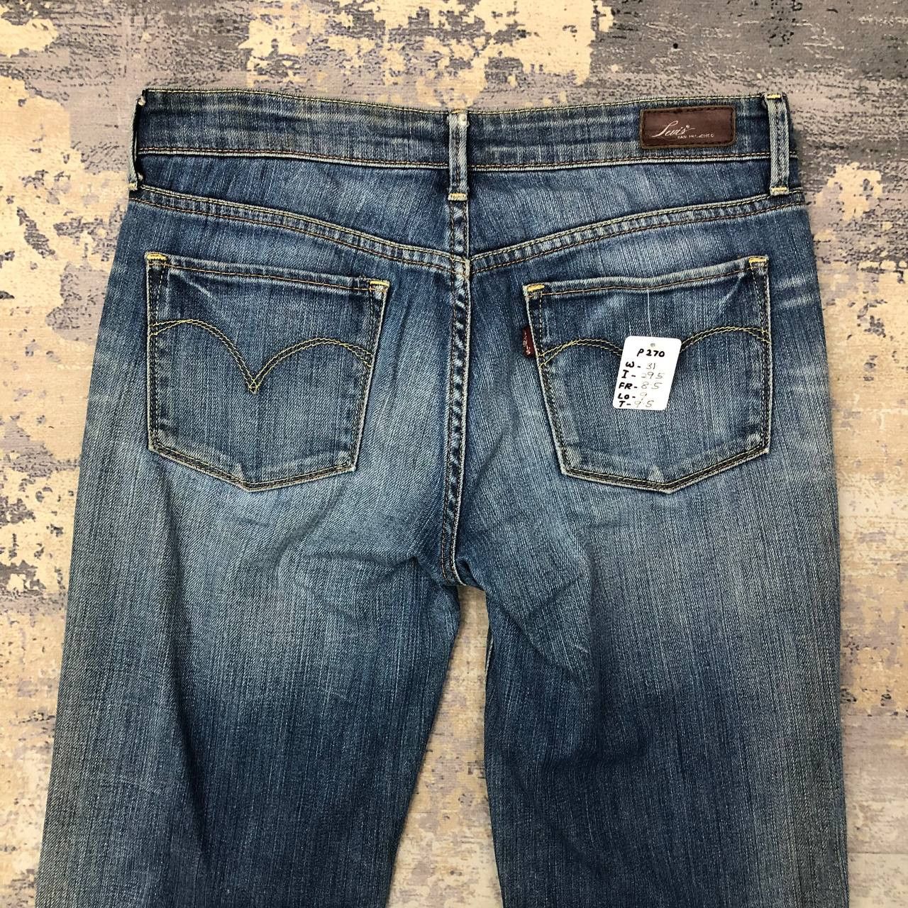 Levi's P270 LEVI'S FLARED SLIGHT CURVE CLASSIC JEANS Size 31" - 4 Thumbnail