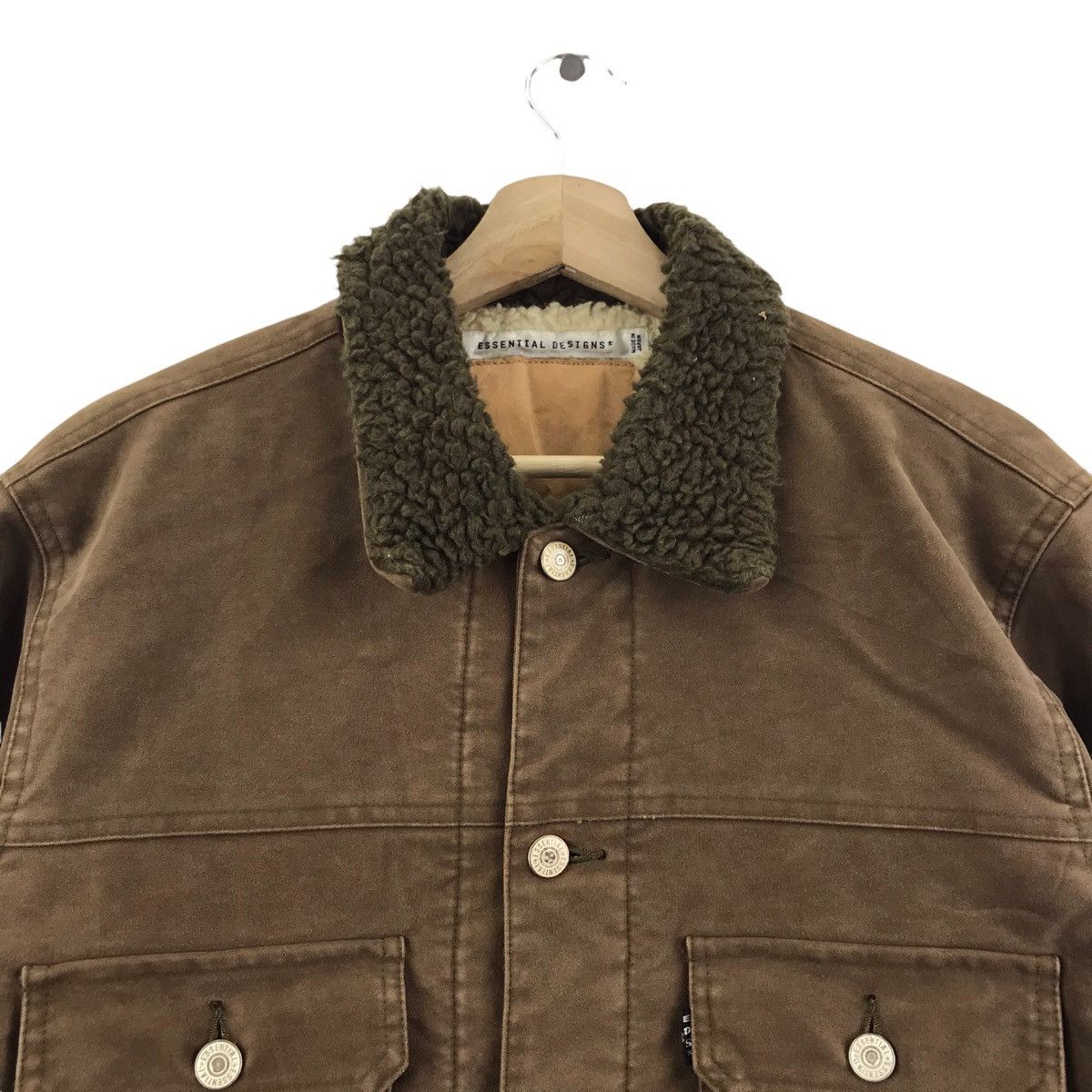 Japanese Brand ESSENTIAL DESIGN Japan Brand Brown Wool Coat Jacket Kapital Size US L / EU 52-54 / 3 - 2 Thumbnail