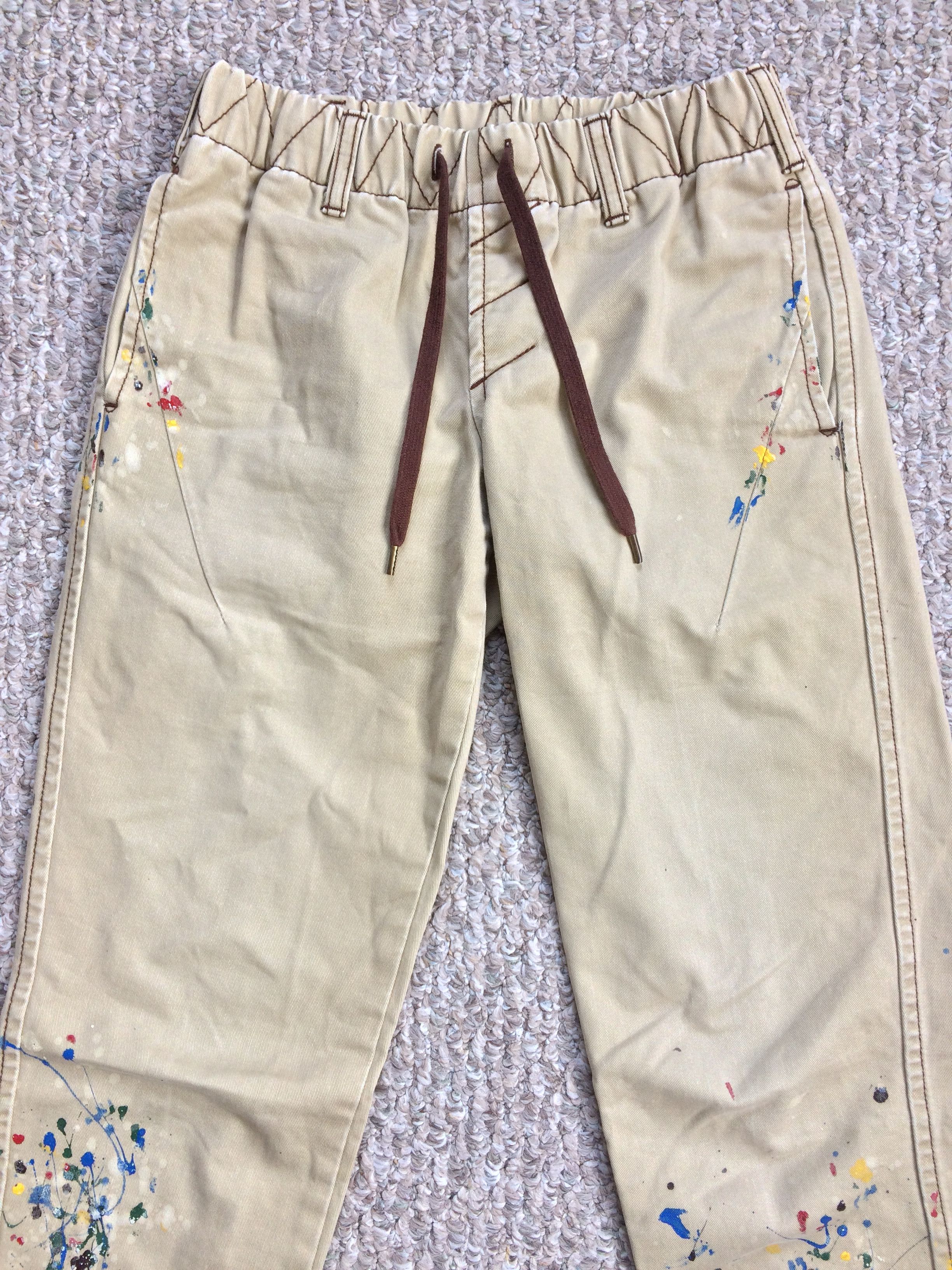 Number (N)ine FW08 Number (N)ine Painted Pants Size US 26 / EU 42 - 2 Thumbnail