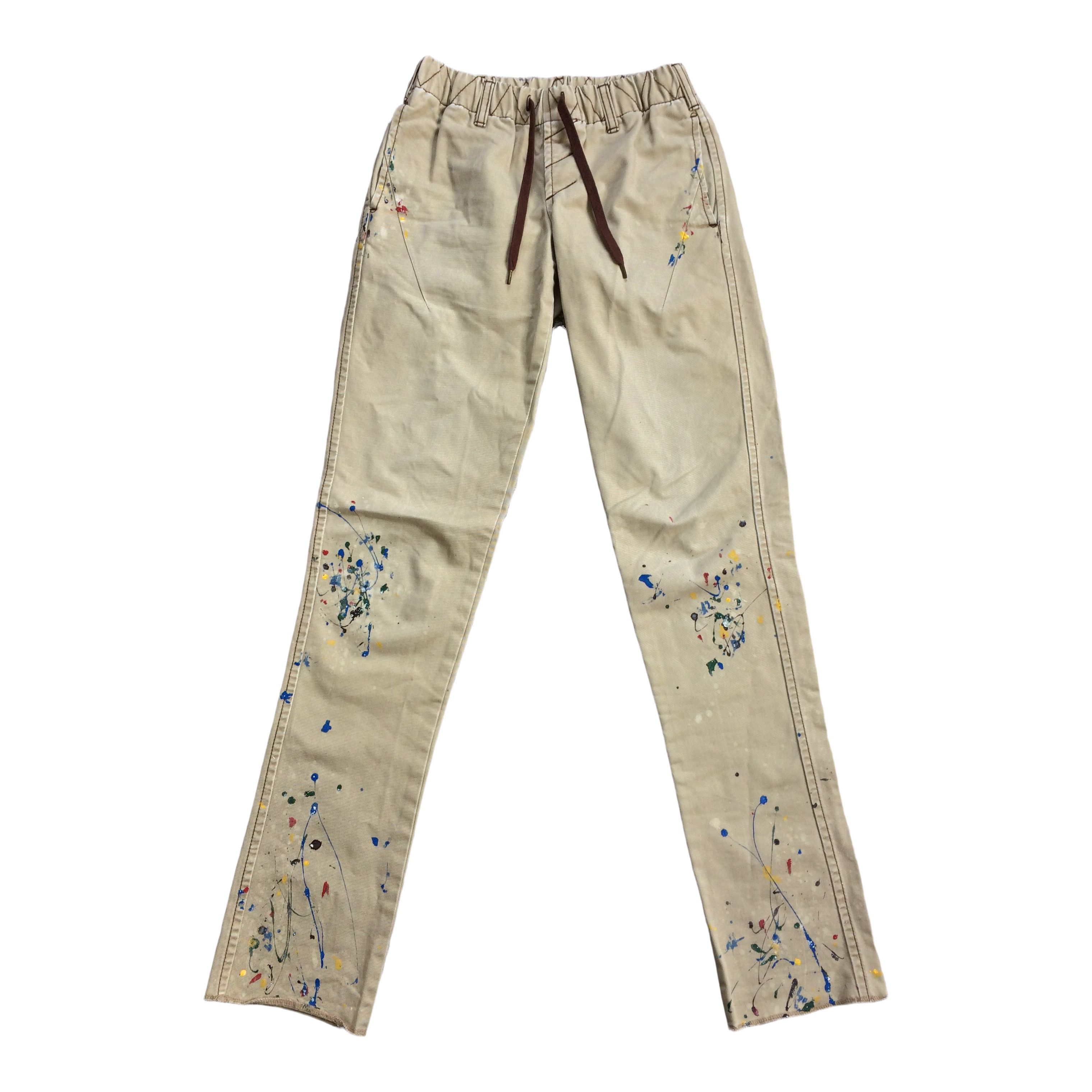 Number (N)ine FW08 Number (N)ine Painted Pants Size US 26 / EU 42 - 1 Thumbnail
