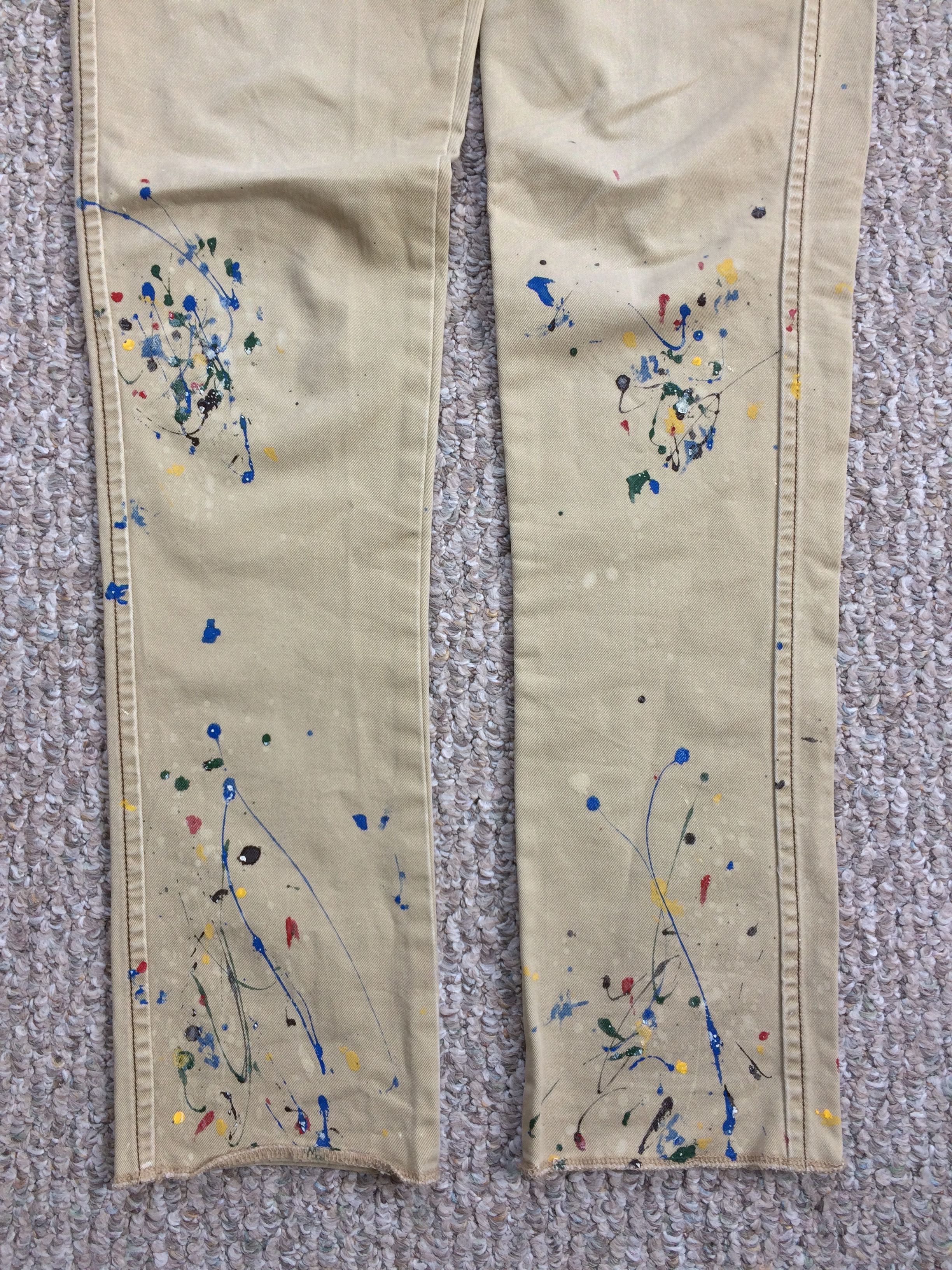 Number (N)ine FW08 Number (N)ine Painted Pants Size US 26 / EU 42 - 3 Thumbnail