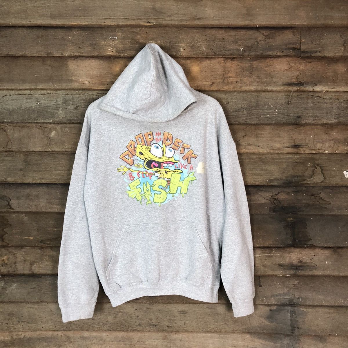 image of Cartoon Network x Movie Nickelodeon Grey Hoodie Sweatshirt 010B, Men's (Size XL)