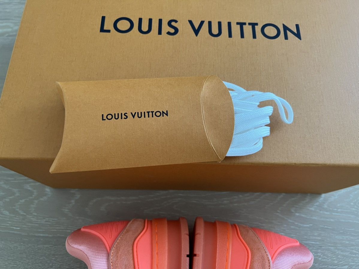 Louis Vuitton Louis Vuitton LV Virgil Abloh Trainer Sneaker Peche Size US 8 / EU 41 - 12 Thumbnail