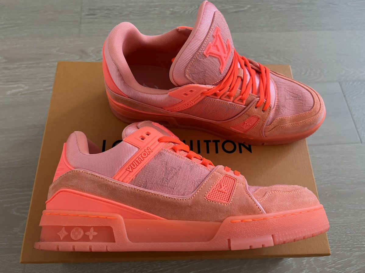 Louis Vuitton Louis Vuitton LV Virgil Abloh Trainer Sneaker Peche Size US 8 / EU 41 - 4 Thumbnail