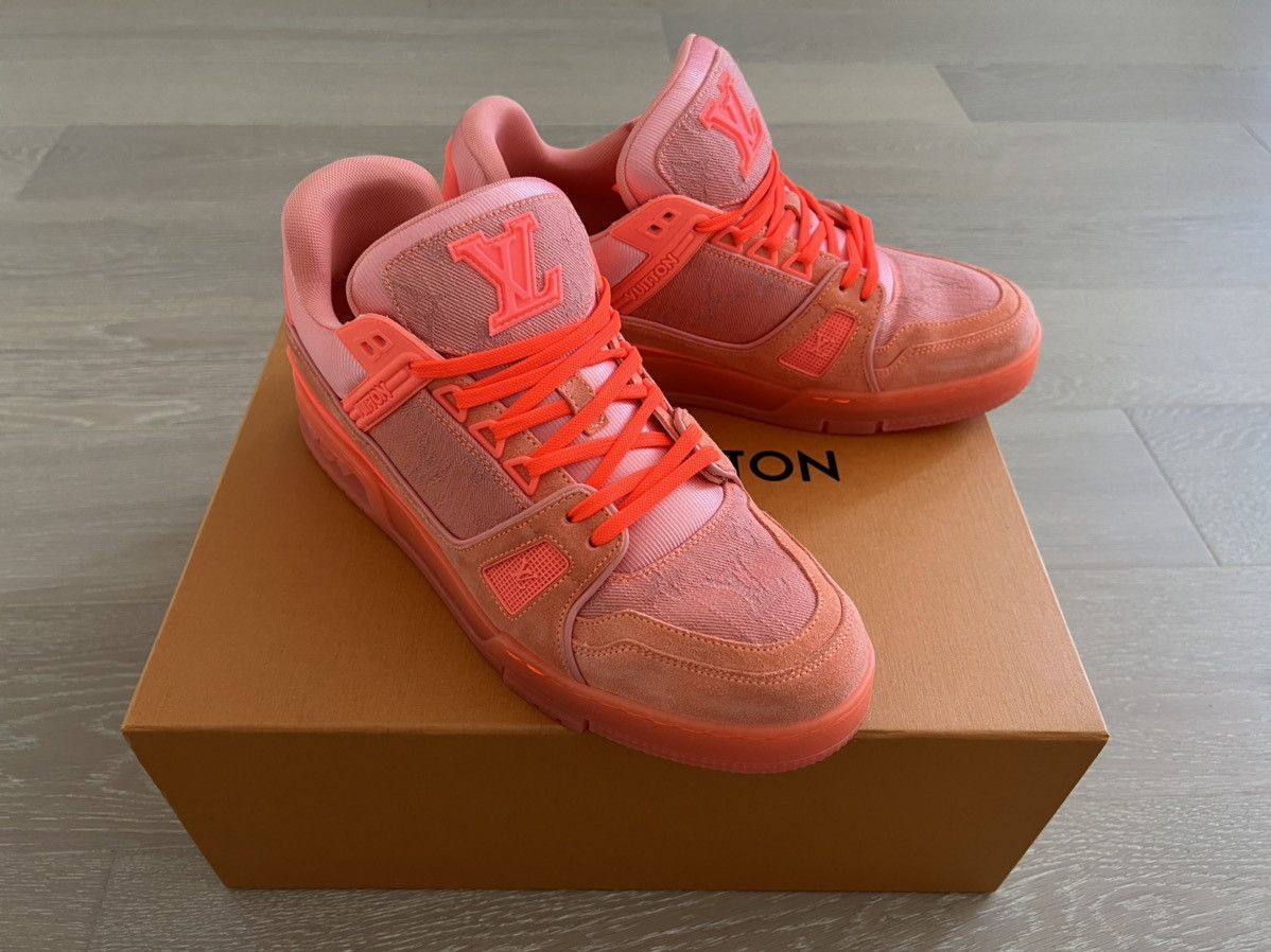 Louis Vuitton Louis Vuitton LV Virgil Abloh Trainer Sneaker Peche Size US 8 / EU 41 - 2 Thumbnail