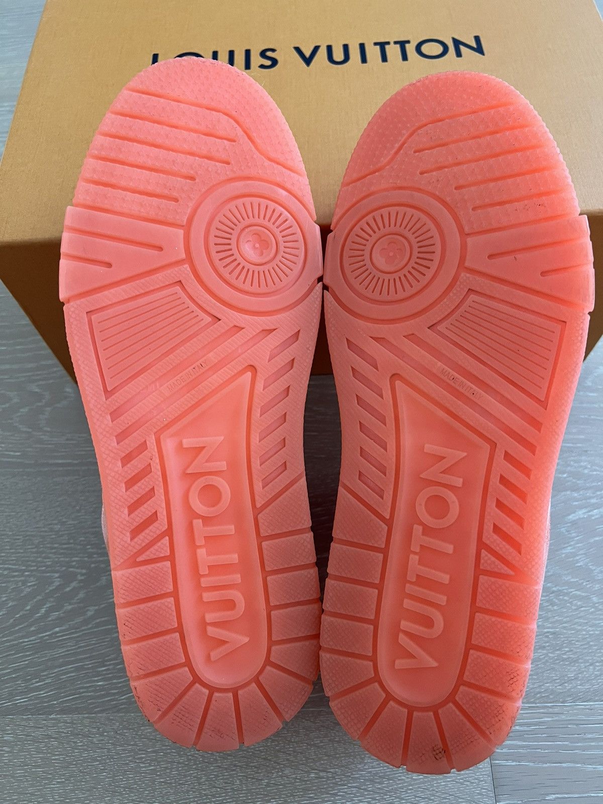 Louis Vuitton Louis Vuitton LV Virgil Abloh Trainer Sneaker Peche Size US 8 / EU 41 - 7 Thumbnail