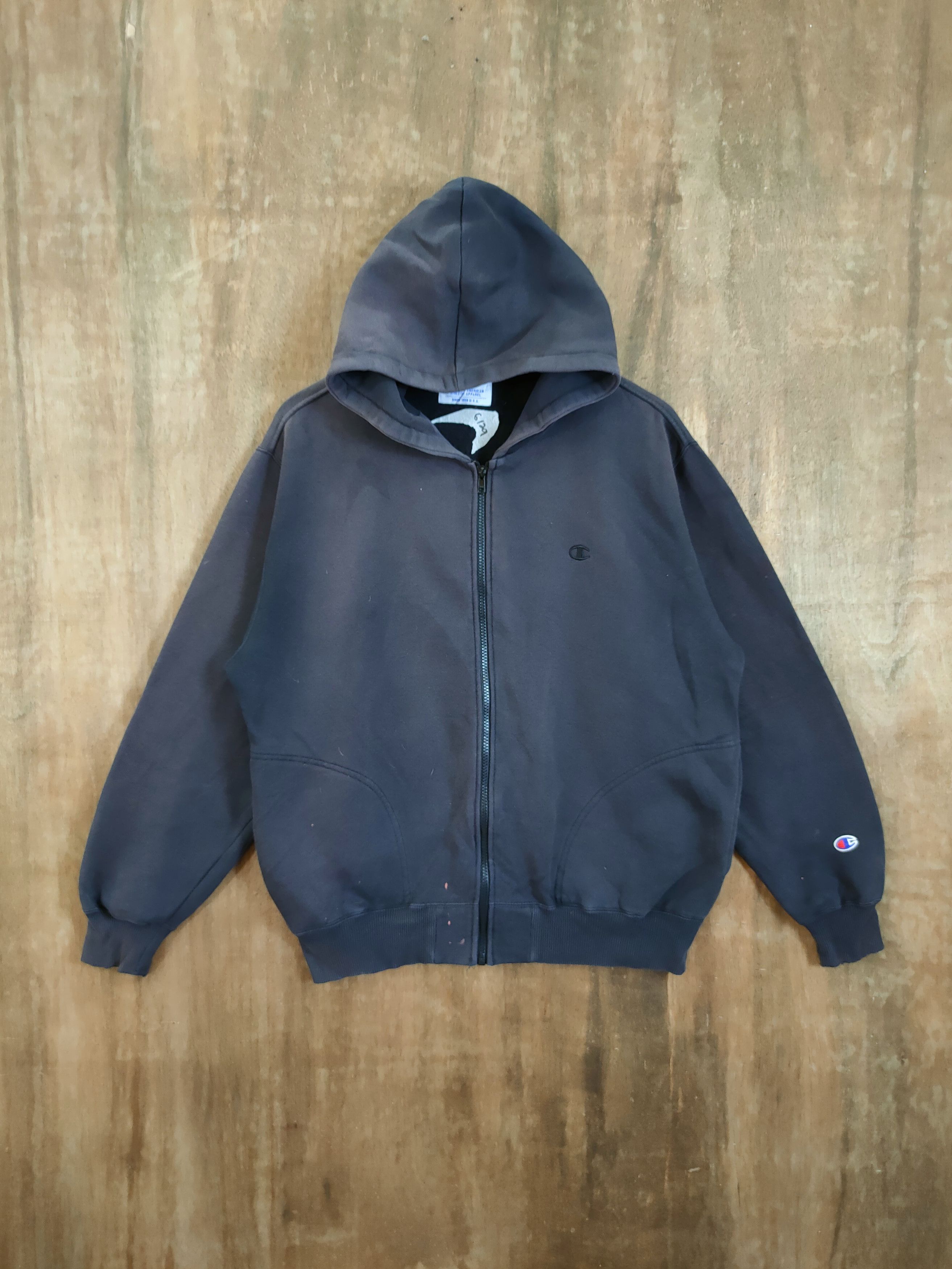 Champion DL Champion Vintage dirty paint faded thrashes hoodie #6129 Size US L / EU 52-54 / 3 - 1 Thumbnail