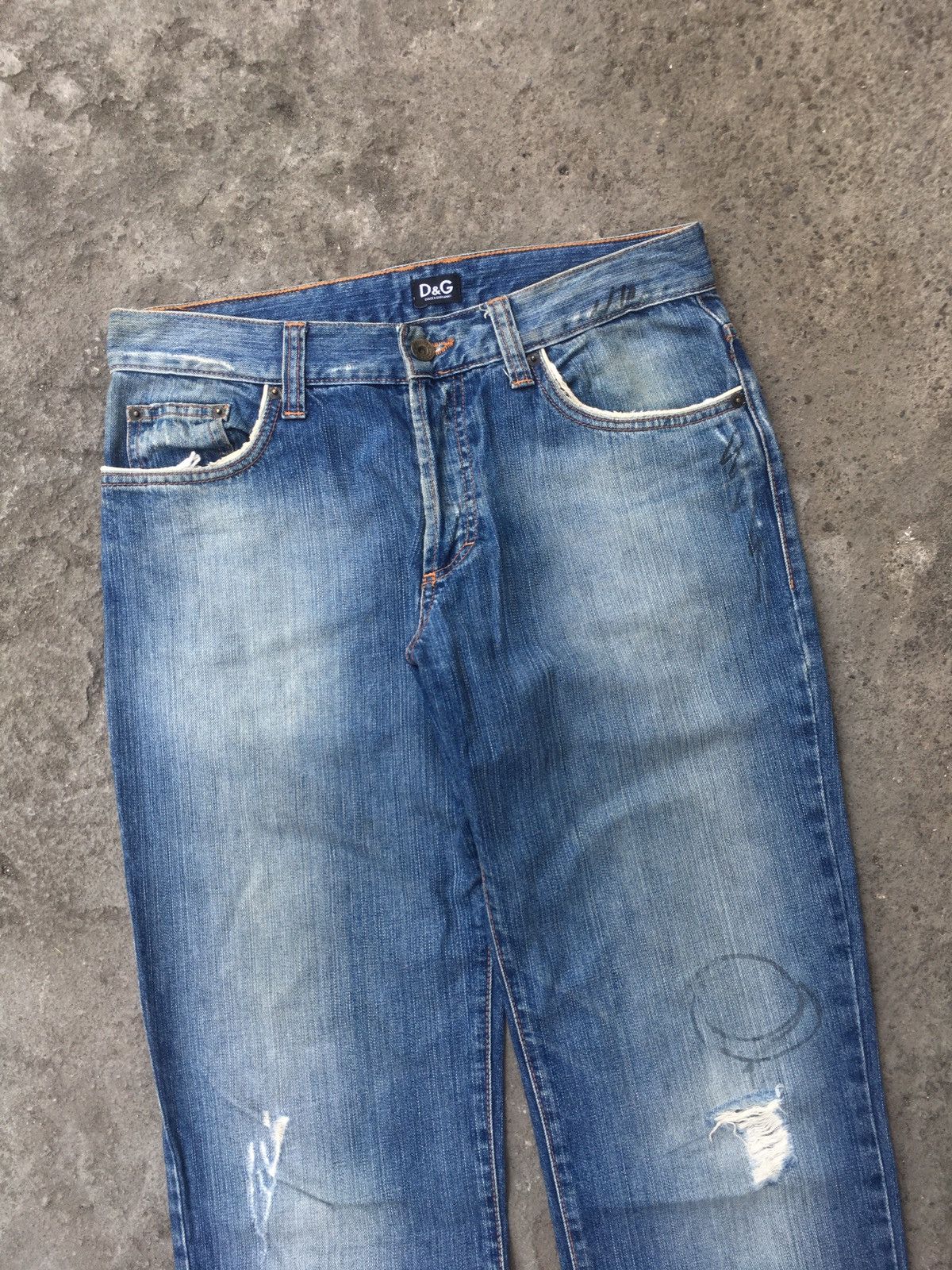 If Six Was Nine × Japanese Brand × Le Grande Bleu (L.G.B.) 🔥SEND OFFER🔥Vtg 90s Dolce & Gabbana Distressed Denim Pants Size US 31 - 3 Thumbnail