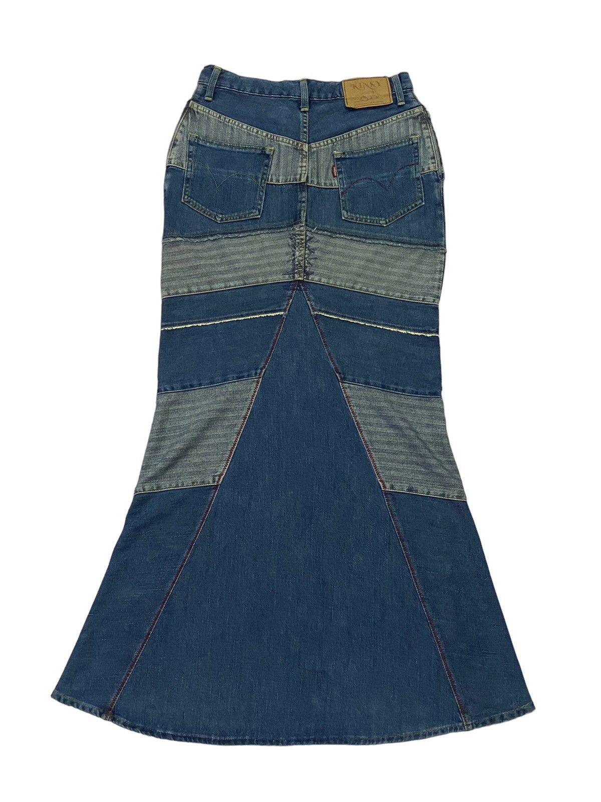 Hysteric Glamour Vintage Hysteric Glamour Denim Patchwork Long Skirt Size 27" / US 4 / IT 40 - 3 Thumbnail
