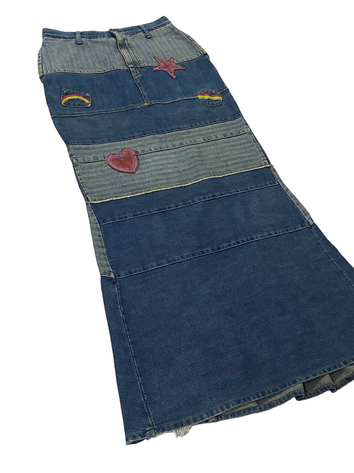 Hysteric Glamour Vintage Hysteric Glamour Denim Patchwork Long Skirt Size 27" / US 4 / IT 40 - 22 Thumbnail