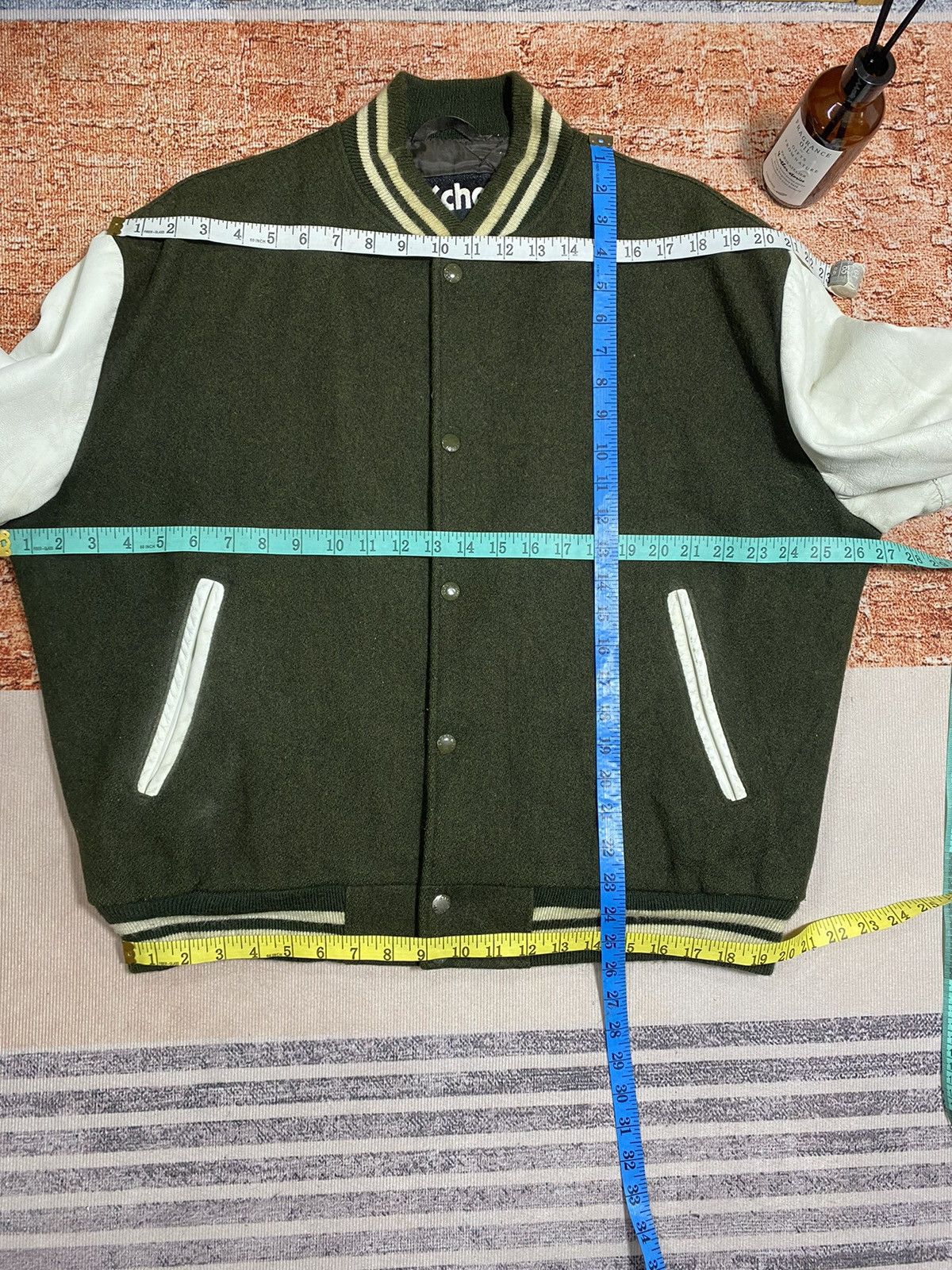 Schott (I)STEALS🔥VTG SCHOTT WOOL LEATHER STADIUM JACKET Size US L / EU 52-54 / 3 - 13 Thumbnail