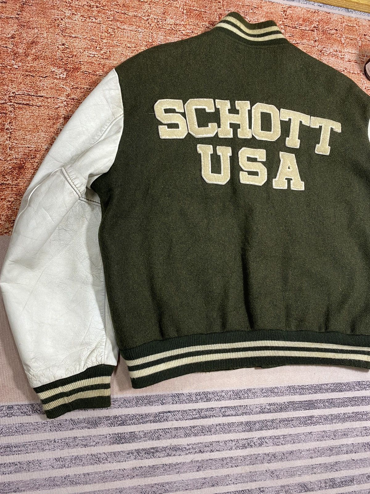 Schott (I)STEALS🔥VTG SCHOTT WOOL LEATHER STADIUM JACKET Size US L / EU 52-54 / 3 - 5 Thumbnail
