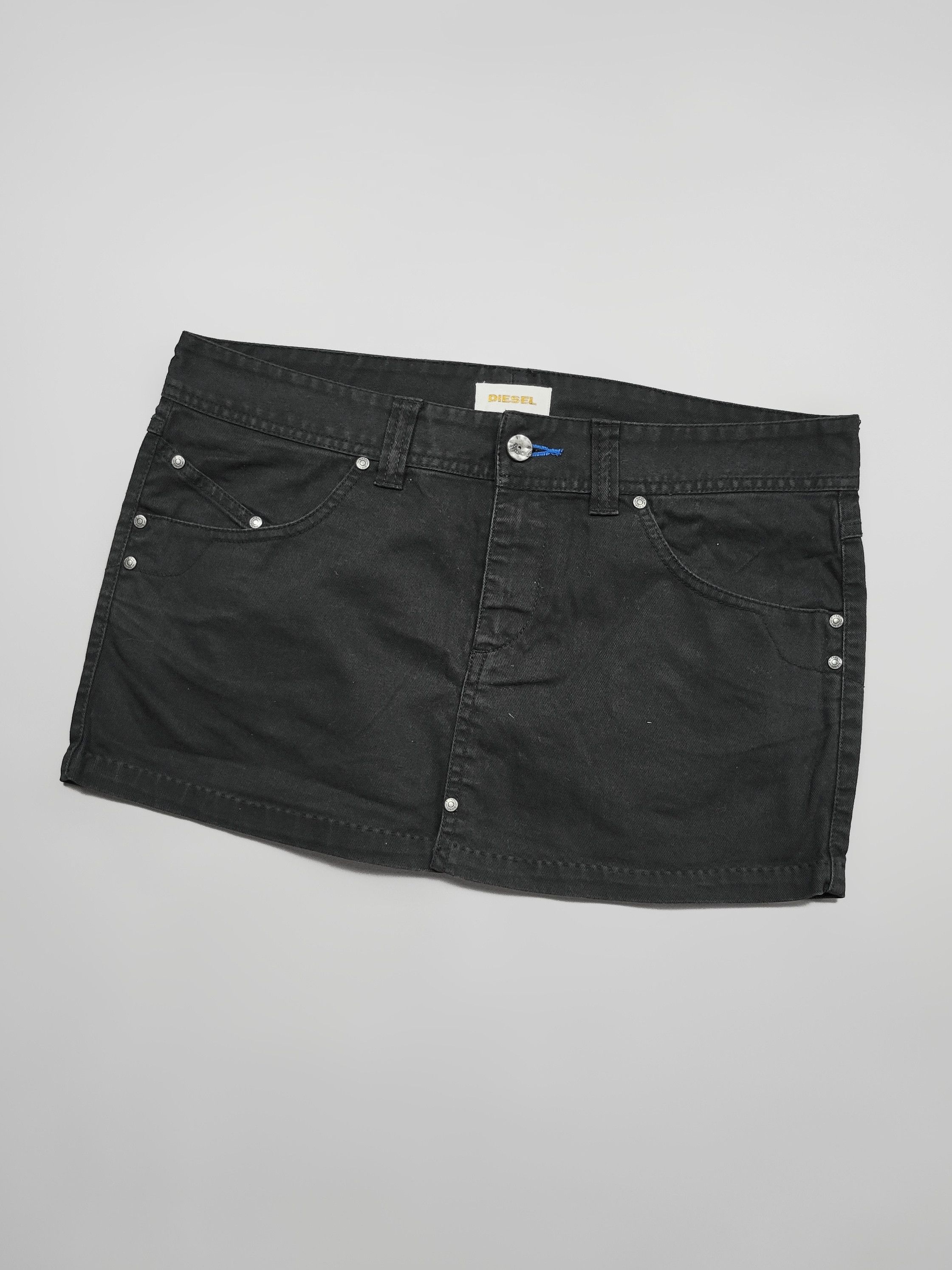 Diesel Vintage Y2K Diesel Denim Mini Skirt Size 30" / US 8 / IT 44 - 2 Thumbnail