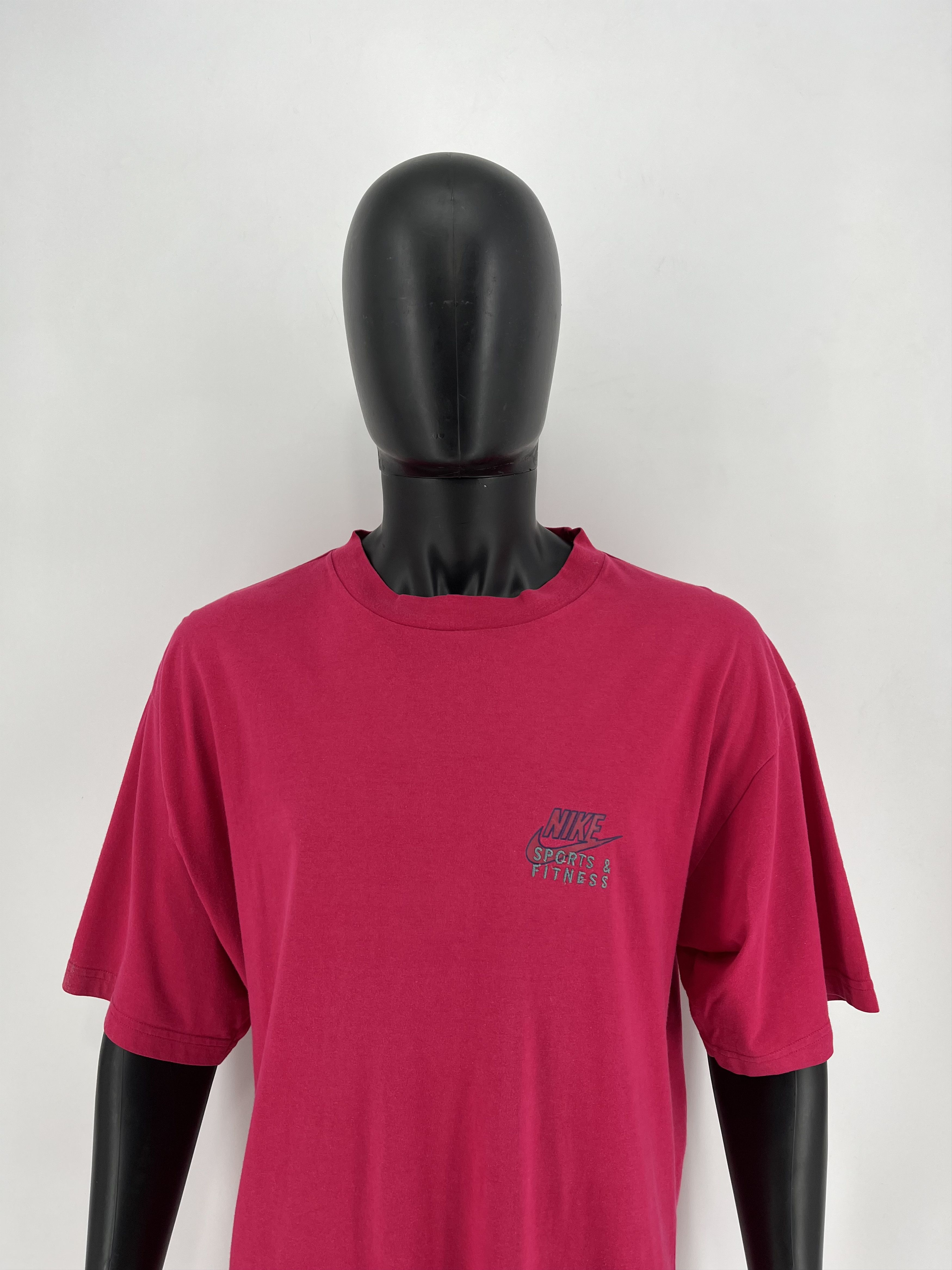 Nike × Nike ACG × Vintage Vintage 90s Nike "Sports Fitness" Swoosh Logo Tee Travis Size US XL / EU 56 / 4 - 1 Thumbnail