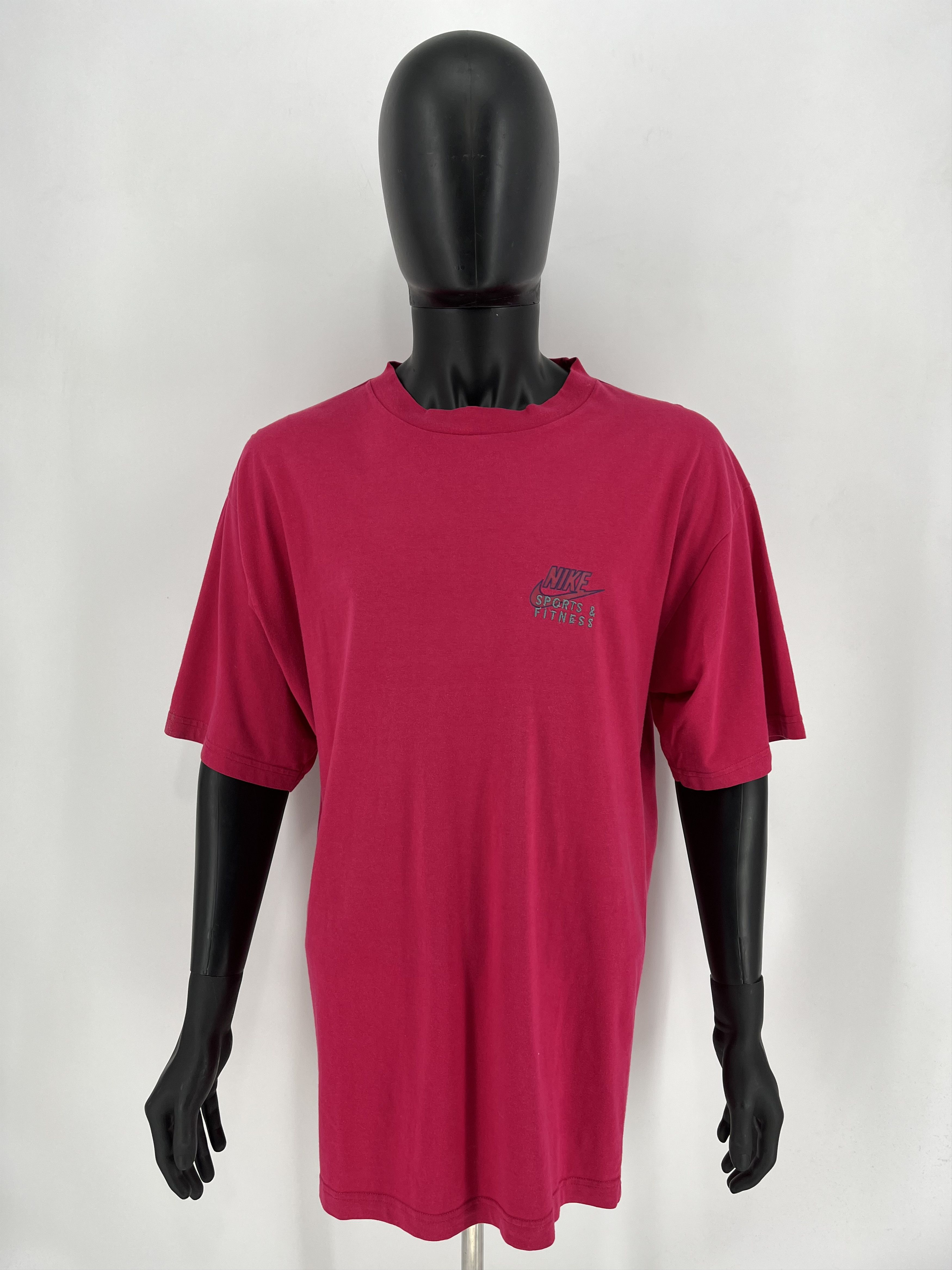 Nike × Nike ACG × Vintage Vintage 90s Nike "Sports Fitness" Swoosh Logo Tee Travis Size US XL / EU 56 / 4 - 2 Thumbnail