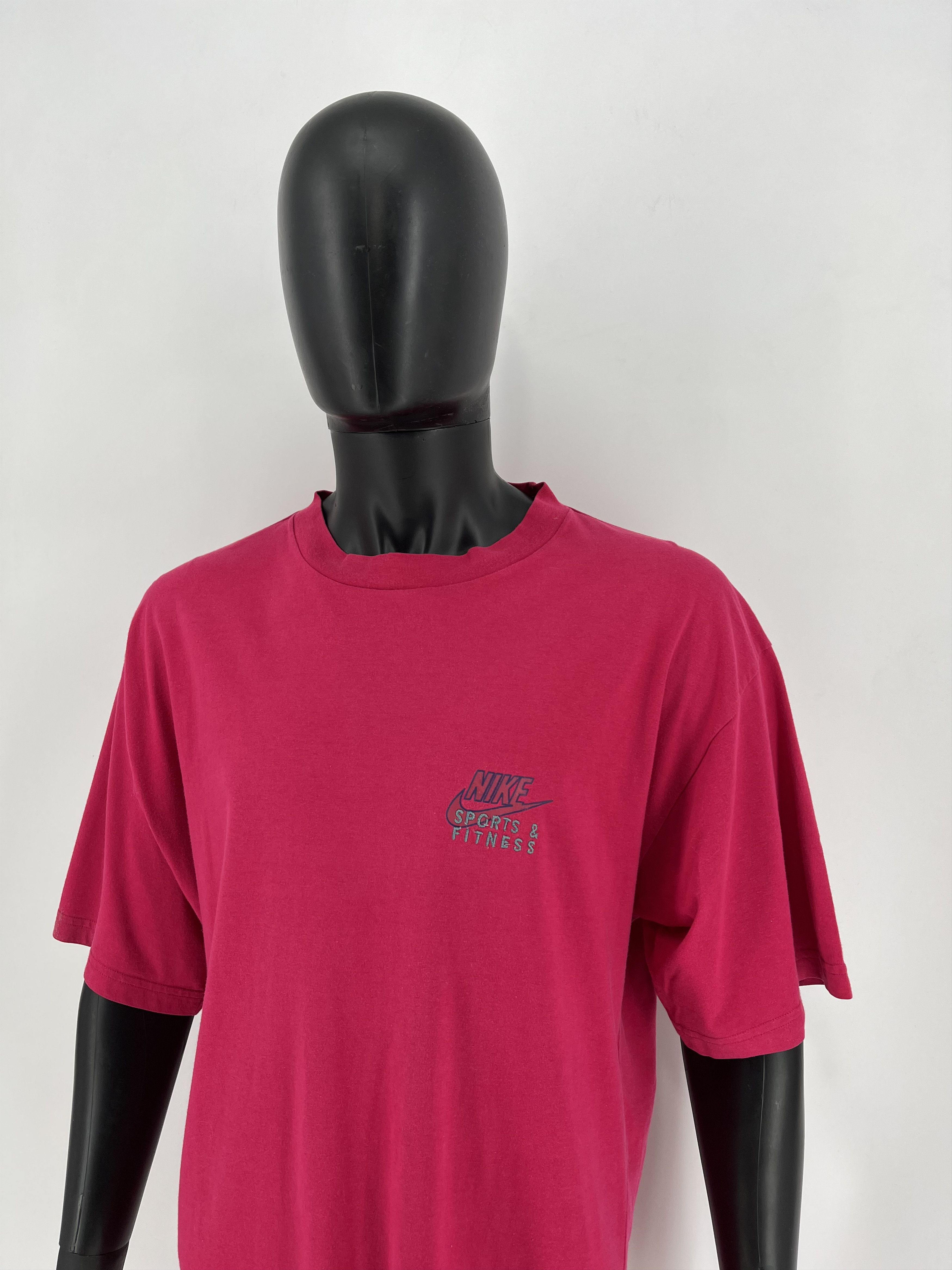 Nike × Nike ACG × Vintage Vintage 90s Nike "Sports Fitness" Swoosh Logo Tee Travis Size US XL / EU 56 / 4 - 5 Thumbnail