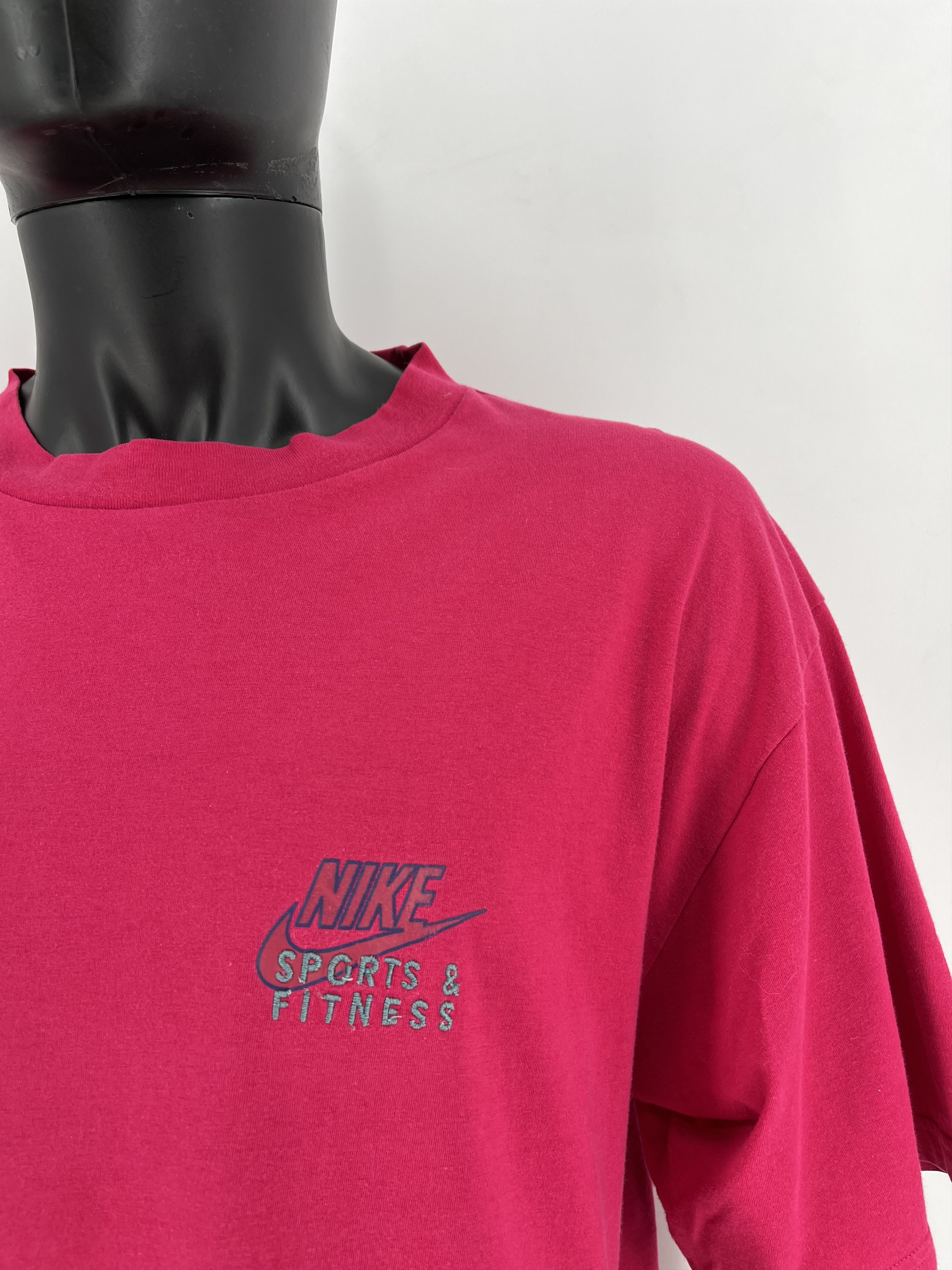 Nike × Nike ACG × Vintage Vintage 90s Nike "Sports Fitness" Swoosh Logo Tee Travis Size US XL / EU 56 / 4 - 6 Thumbnail