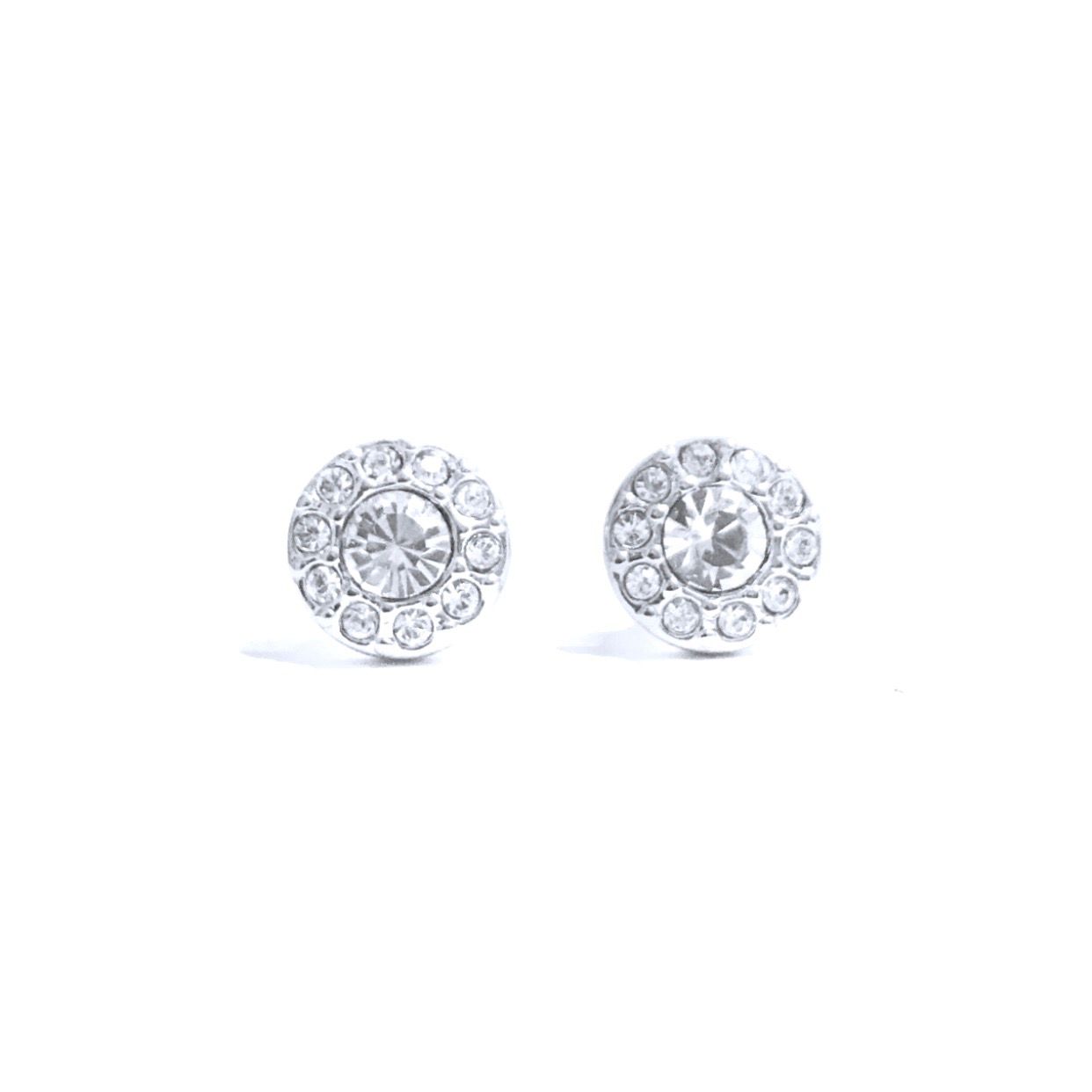 Pre-owned Givenchy Silver Round Stud Earrings