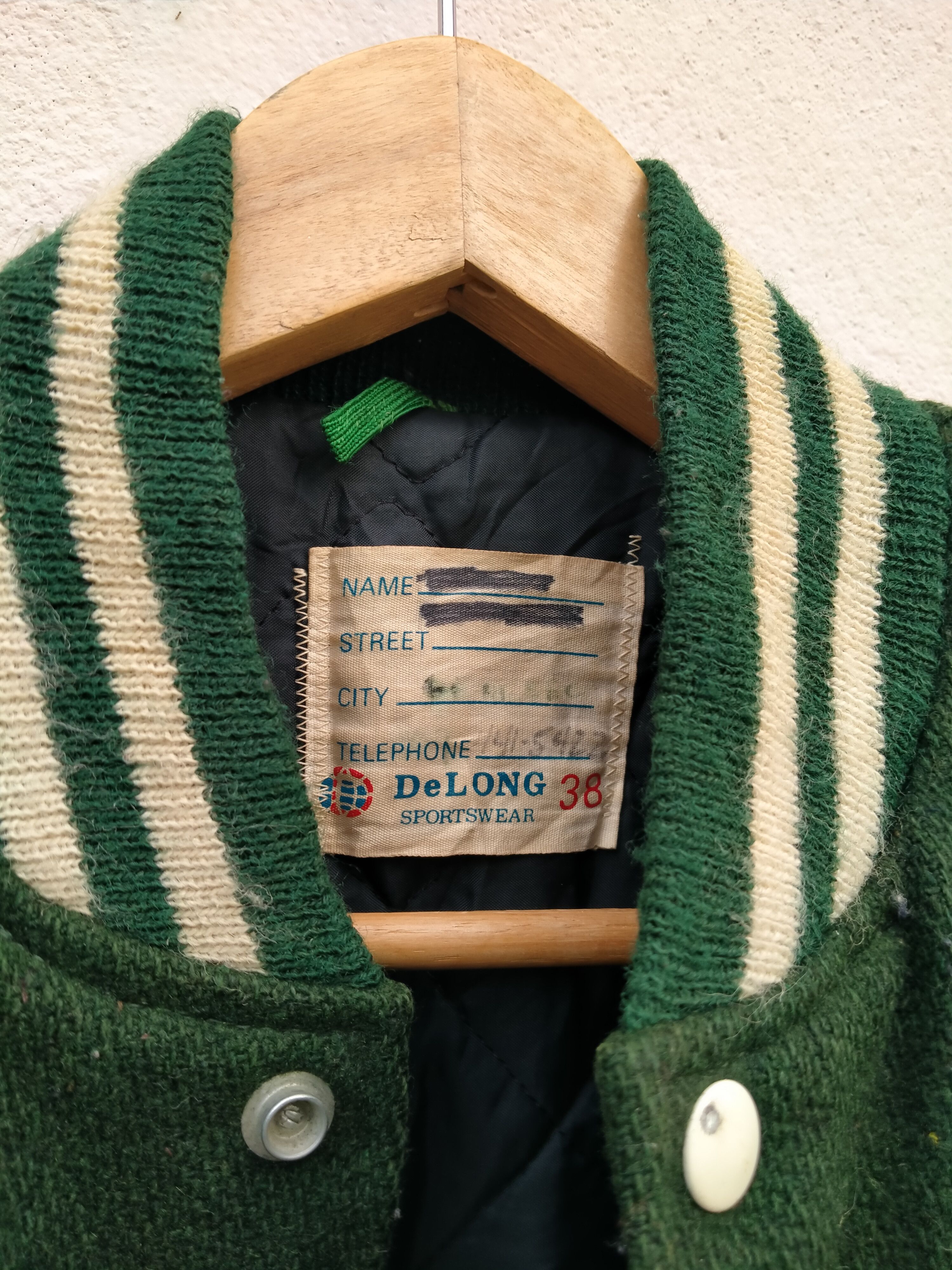 Vintage 70s Varsity Wool Letterman's Sports Jacket DeLong Sportswear Size US M / EU 48-50 / 2 - 9 Thumbnail