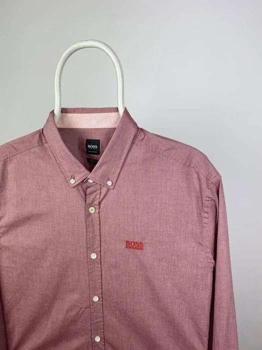 Hugo Boss Hugo boss shirt formal vintage luxury size XLarge pink Size US XL / EU 56 / 4 - 2 Thumbnail