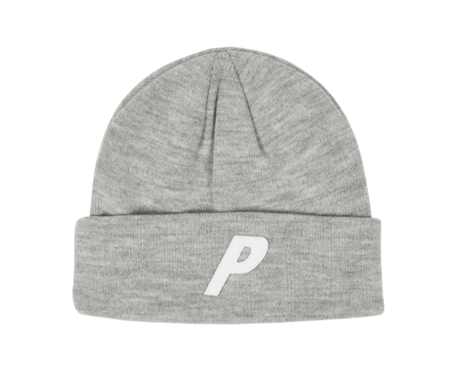 image of Palace P Beanie Grey Marl, Men's