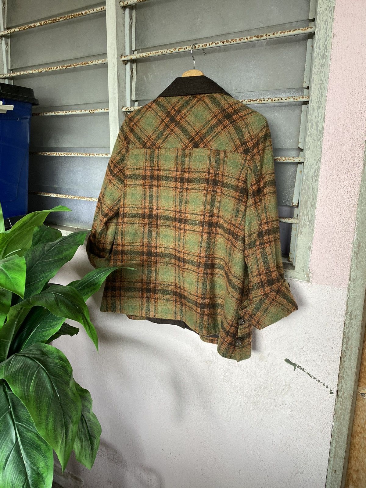 Designer × Kansai Yamamoto Kansai Bis Shadow Plaid Cropped Jacket Size M / US 6-8 / IT 42-44 - 2 Thumbnail