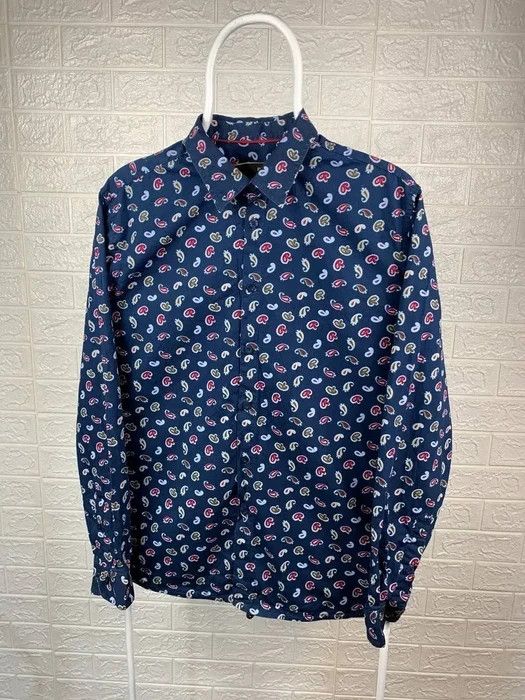 Merc Merc shirt monogram size L navy men’s luxury vintage Size US L / EU 52-54 / 3 - 1 Thumbnail