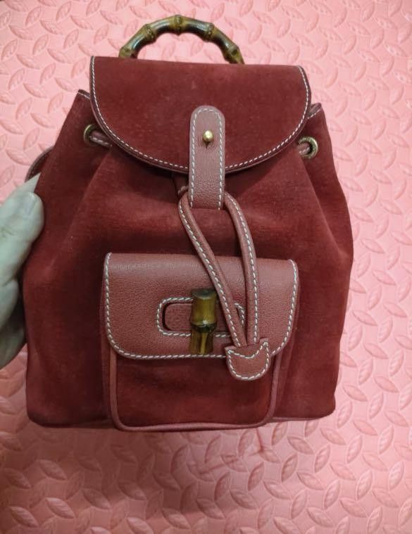 Gucci Gucci vintage suede backpack Size ONE SIZE - 1 Thumbnail