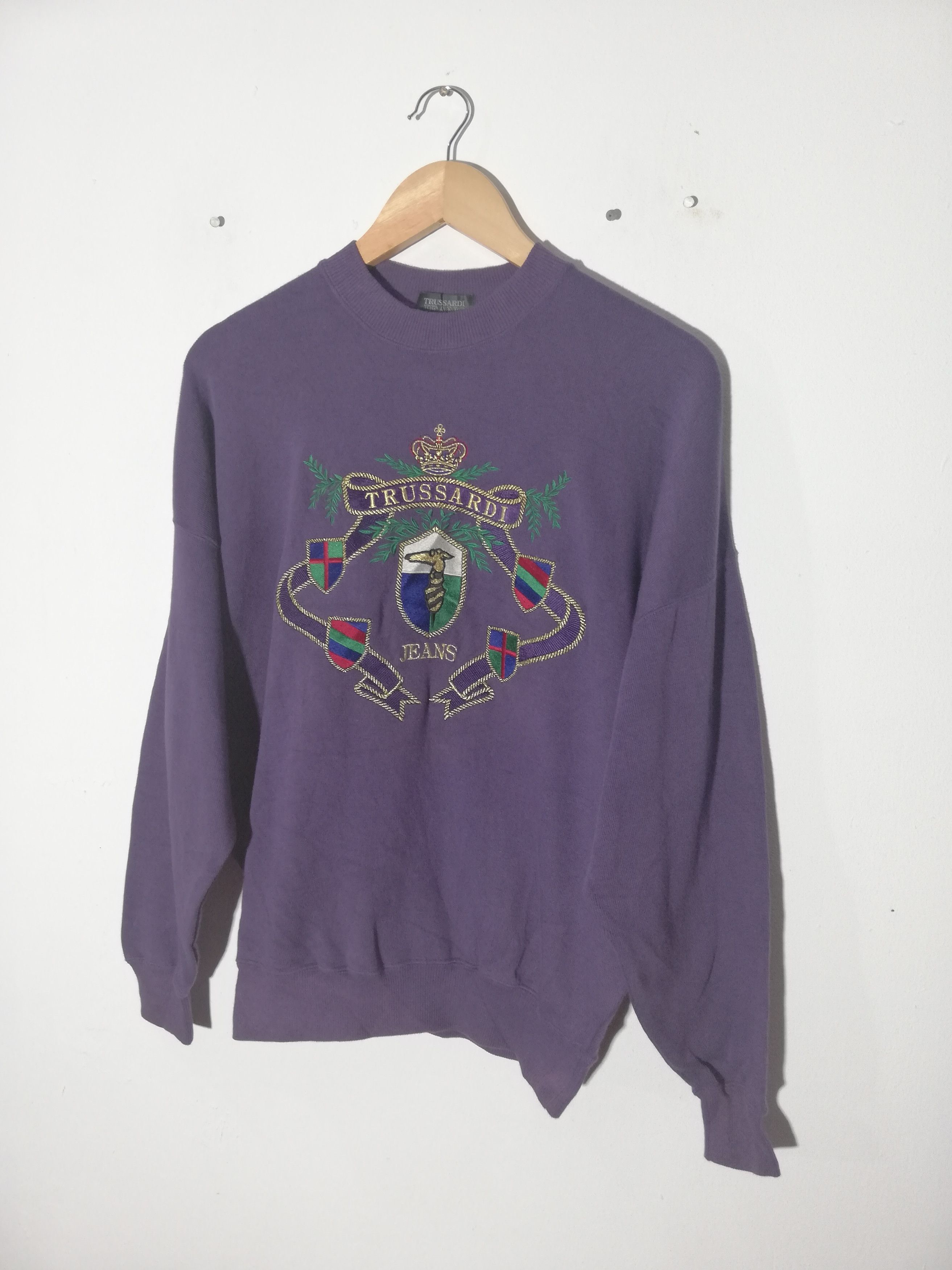Trussardi Trussardi Jeans Embroidered Sweetshirt Size US L / EU 52-54 / 3 - 1 Thumbnail