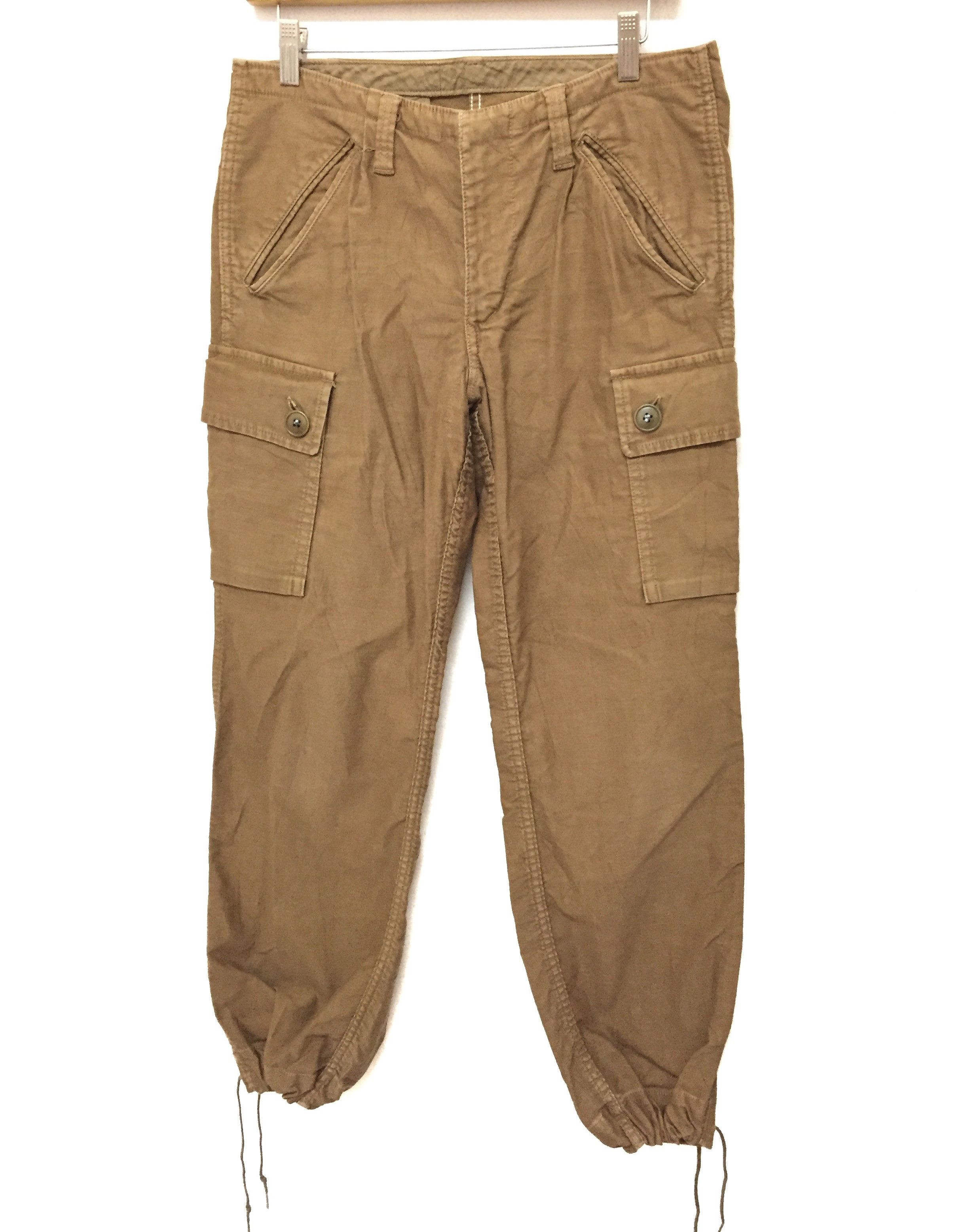Blue Blue Japan × HOLLYWOOD RANCH MARKET × Japanese Brand Drawstring hem heavy cargo pants Size US 30 / EU 46 - 1 Thumbnail