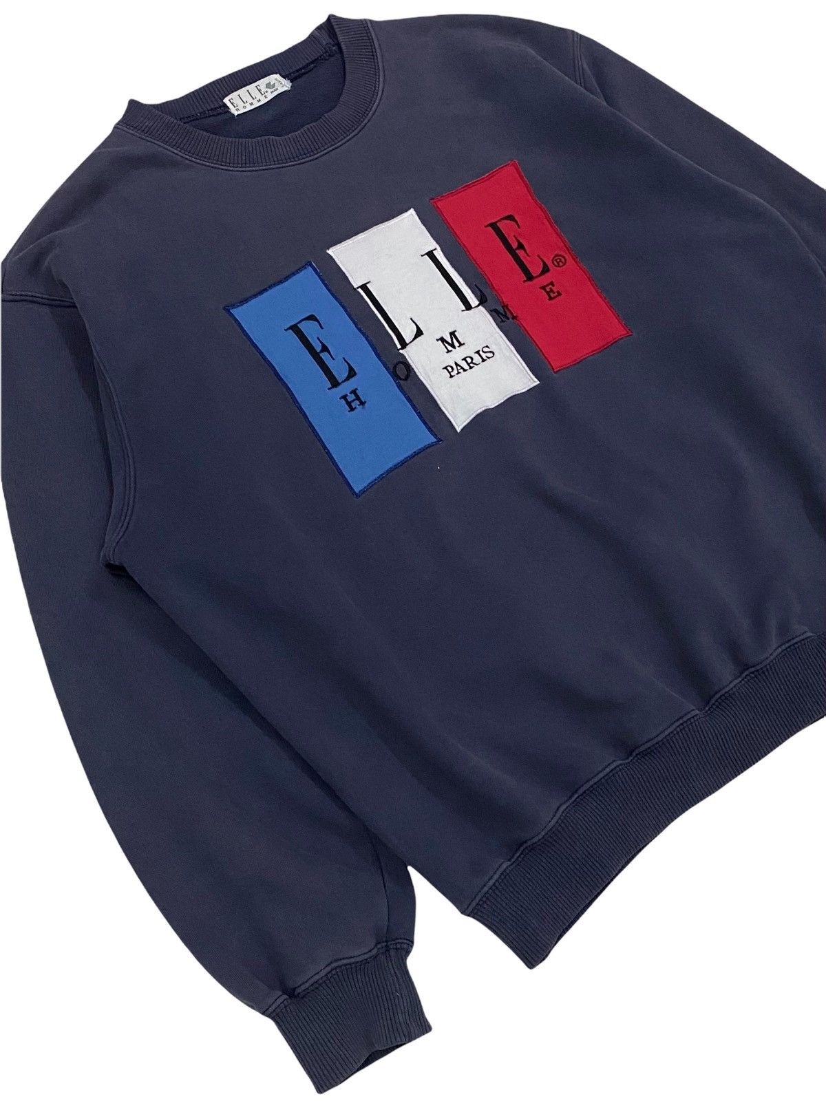 Designer VTG ELLE HOMME PARIS EMBROIDERY BIG SPELL OUT SWEATSHIRT Size US M / EU 48-50 / 2 - 6 Thumbnail