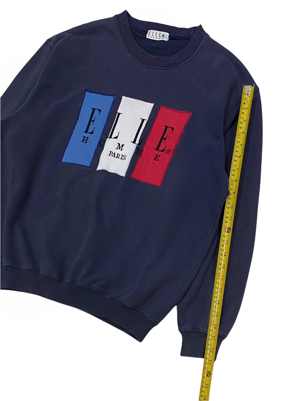 Designer VTG ELLE HOMME PARIS EMBROIDERY BIG SPELL OUT SWEATSHIRT Size US M / EU 48-50 / 2 - 14 Thumbnail