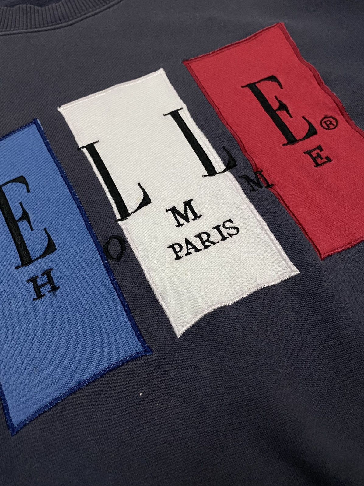 Designer VTG ELLE HOMME PARIS EMBROIDERY BIG SPELL OUT SWEATSHIRT Size US M / EU 48-50 / 2 - 4 Thumbnail