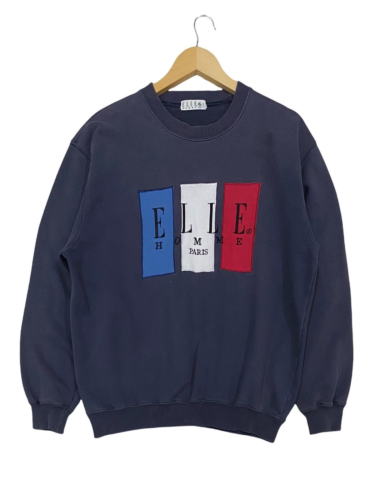 Designer VTG ELLE HOMME PARIS EMBROIDERY BIG SPELL OUT SWEATSHIRT Size US M / EU 48-50 / 2 - 1 Thumbnail
