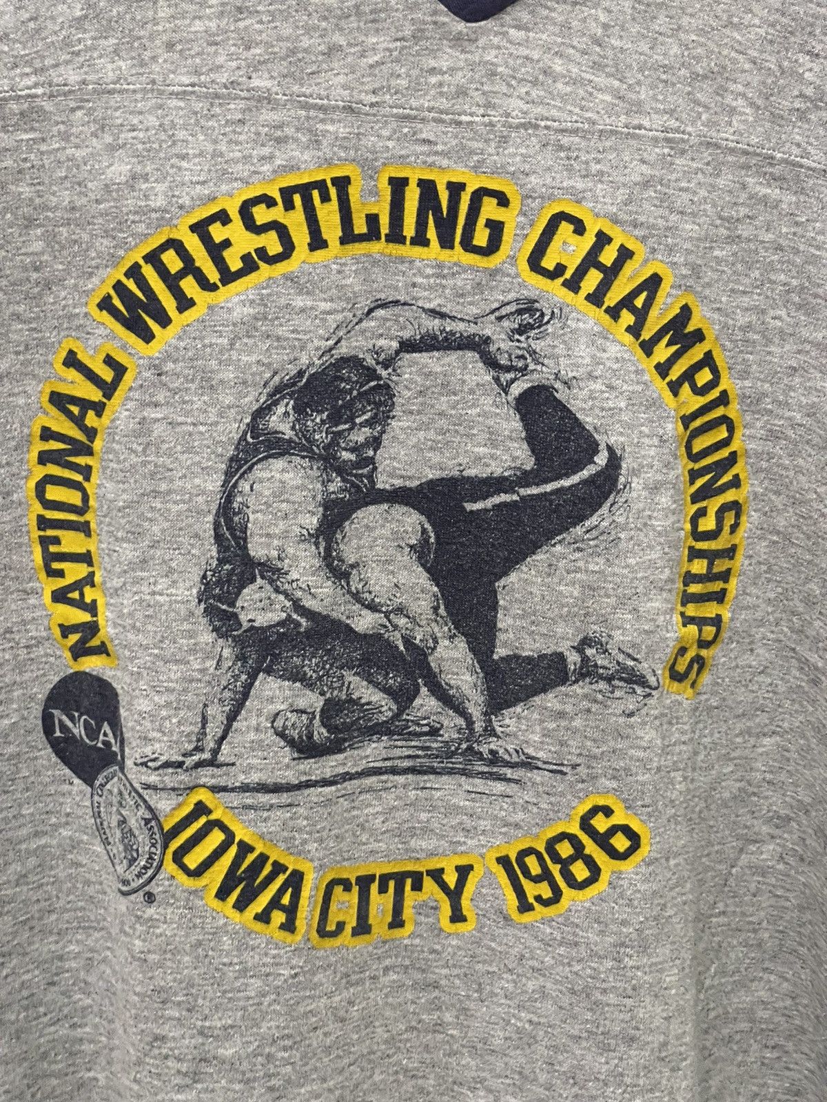Vintage Vtg National Wrestling Championship 80’s Three Quarter Tee Size US M / EU 48-50 / 2 - 2 Thumbnail