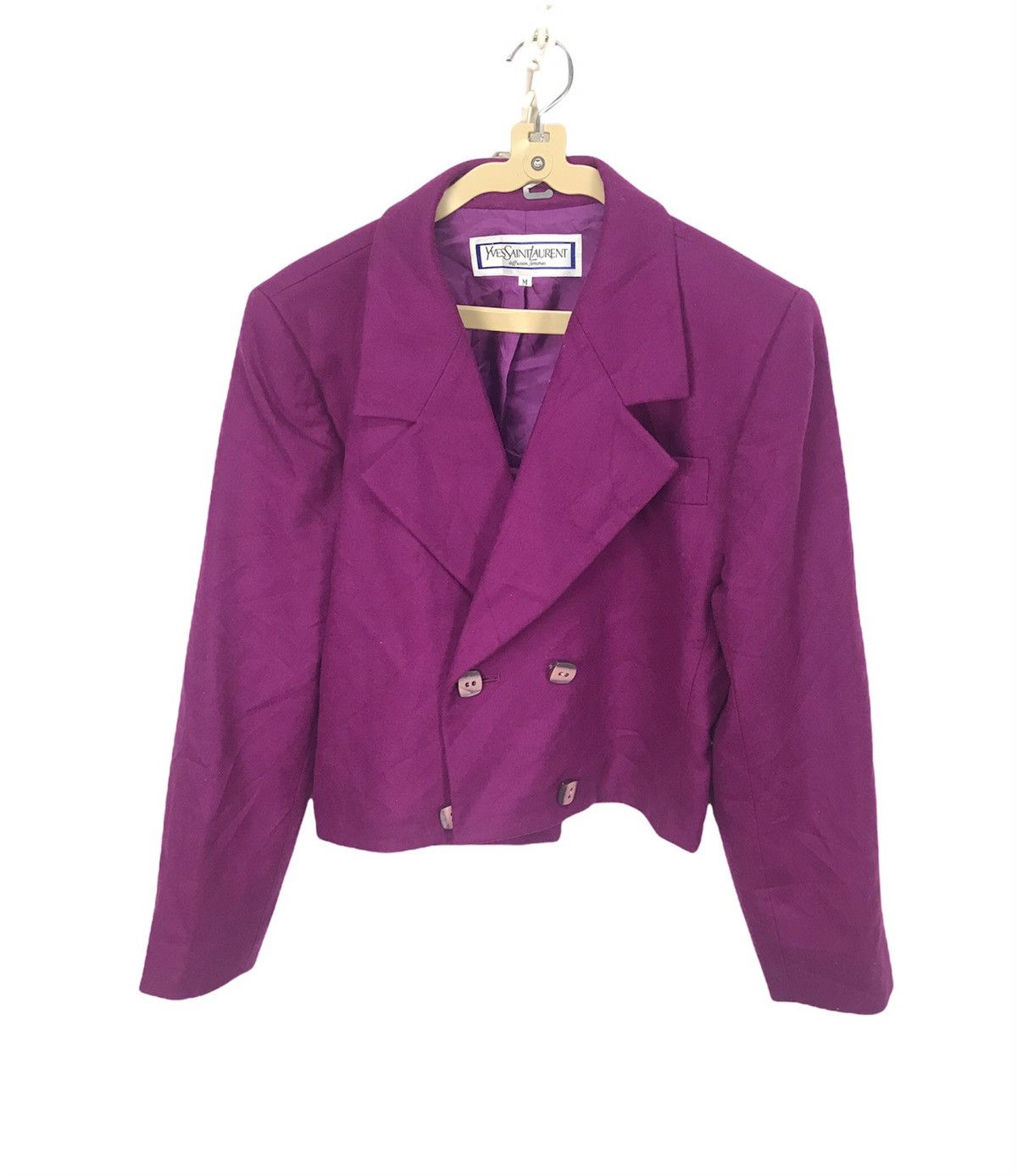 Yves Saint Laurent Woman yves saints laurent (YSL) croptop jacket Size US M / EU 48-50 / 2 - 1 Thumbnail