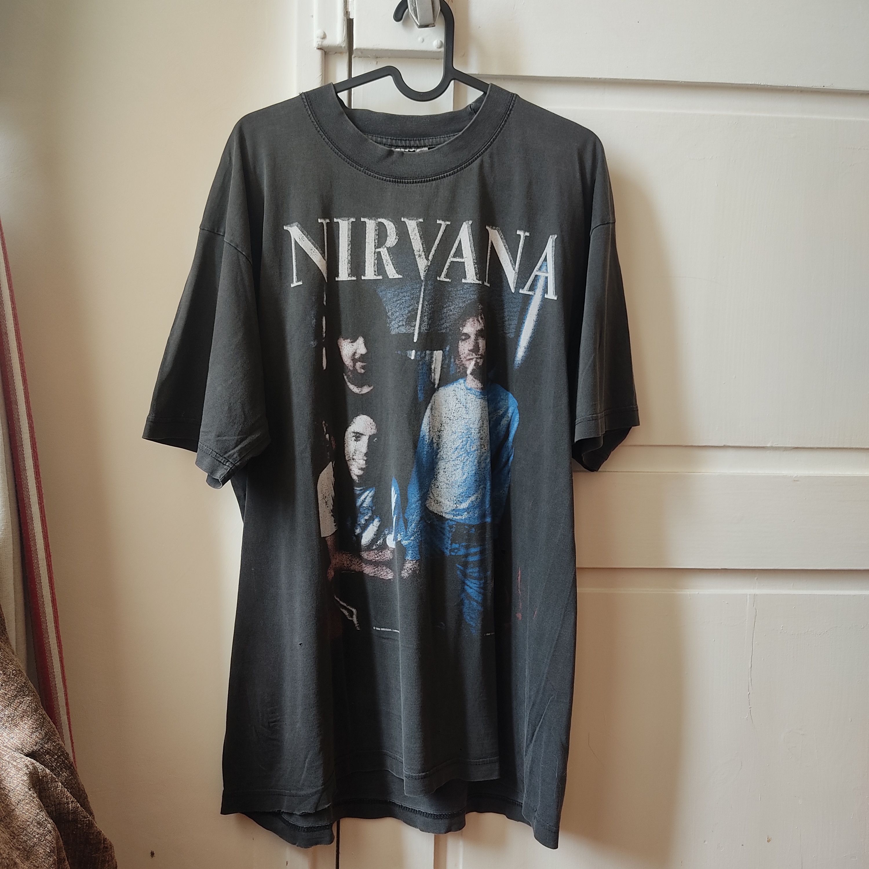 image of Band Tees x Nirvana 1998 Nirvana Nevermind in Black, Men's (Size XL)