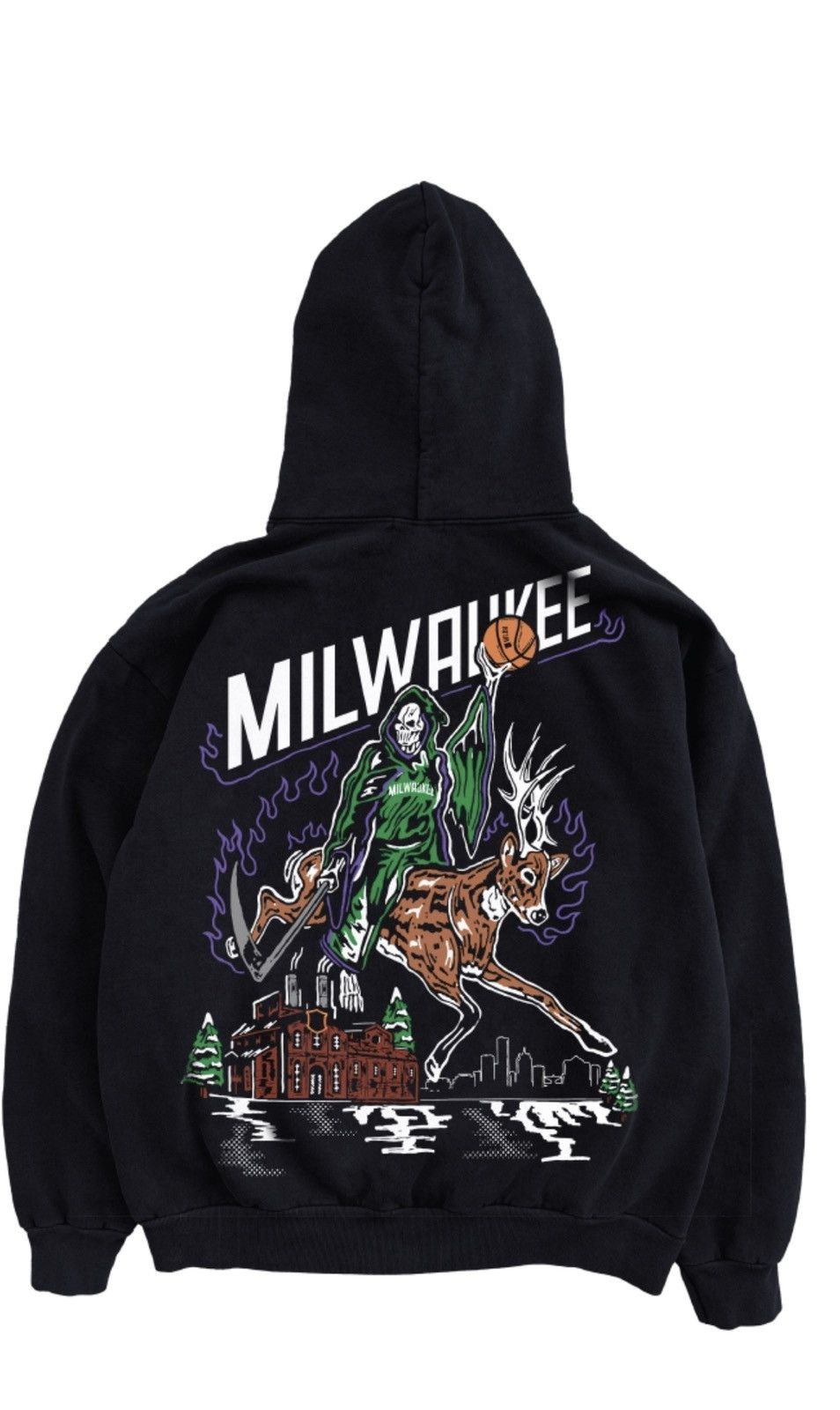 Vintage × Warren Lotas Warren Lotas Milwaukee Bucks Factory City Edition Hoodie Size US L / EU 52-54 / 3 - 1 Thumbnail