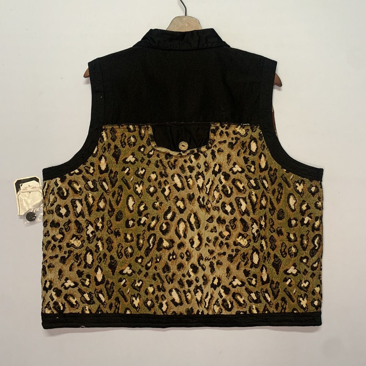 Vintage New Identity Leopard Design Vest Sleeveless