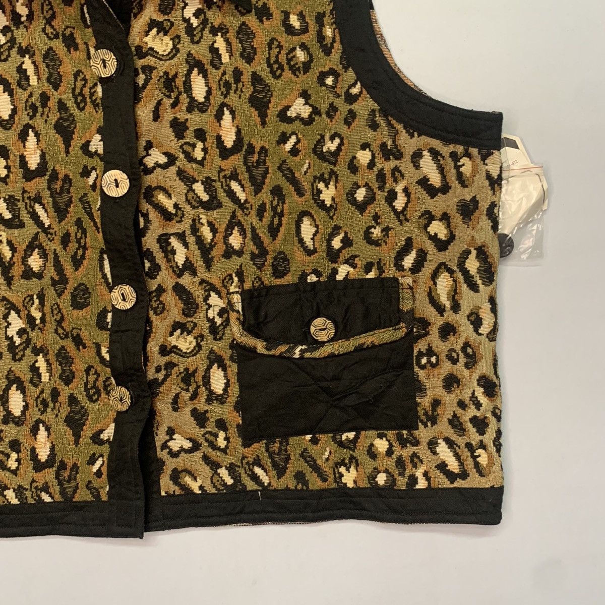 Vintage New Identity Leopard Design Vest Sleeveless