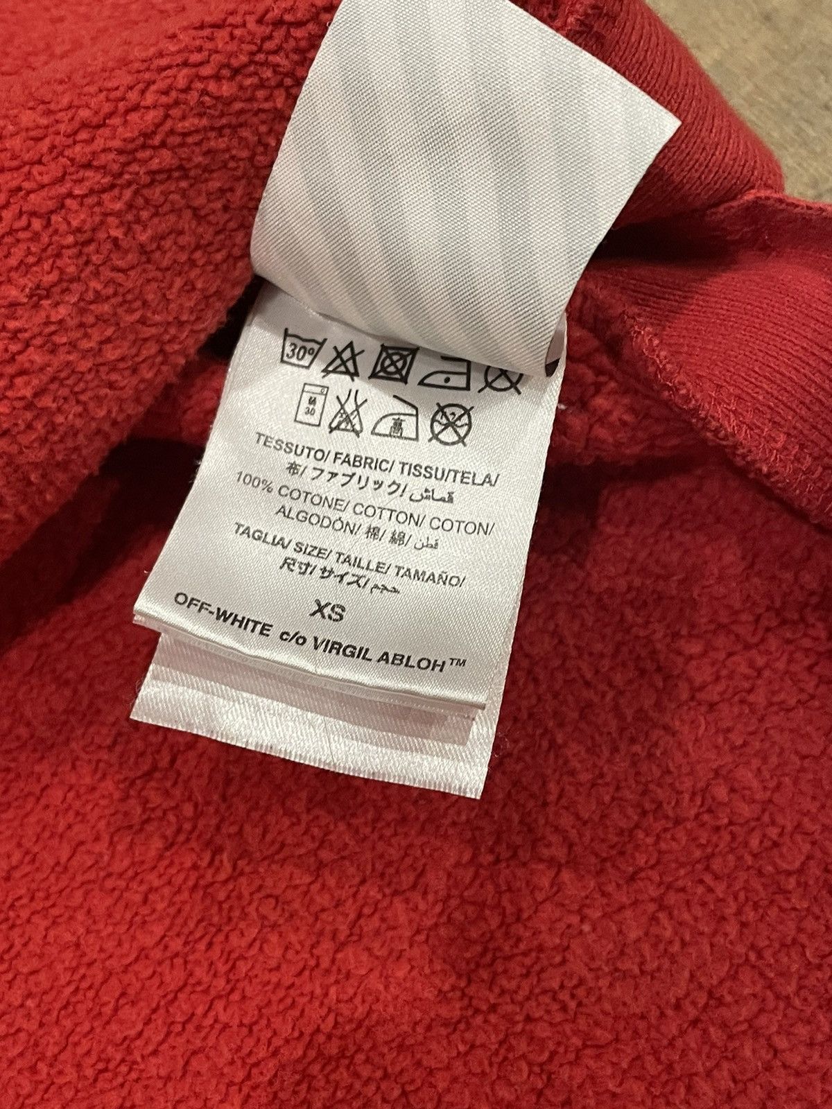 Off-White RARE Off-White Diagonal Arrows Logo Red Crewneck Sweatshirt Size US L / EU 52-54 / 3 - 15 Thumbnail