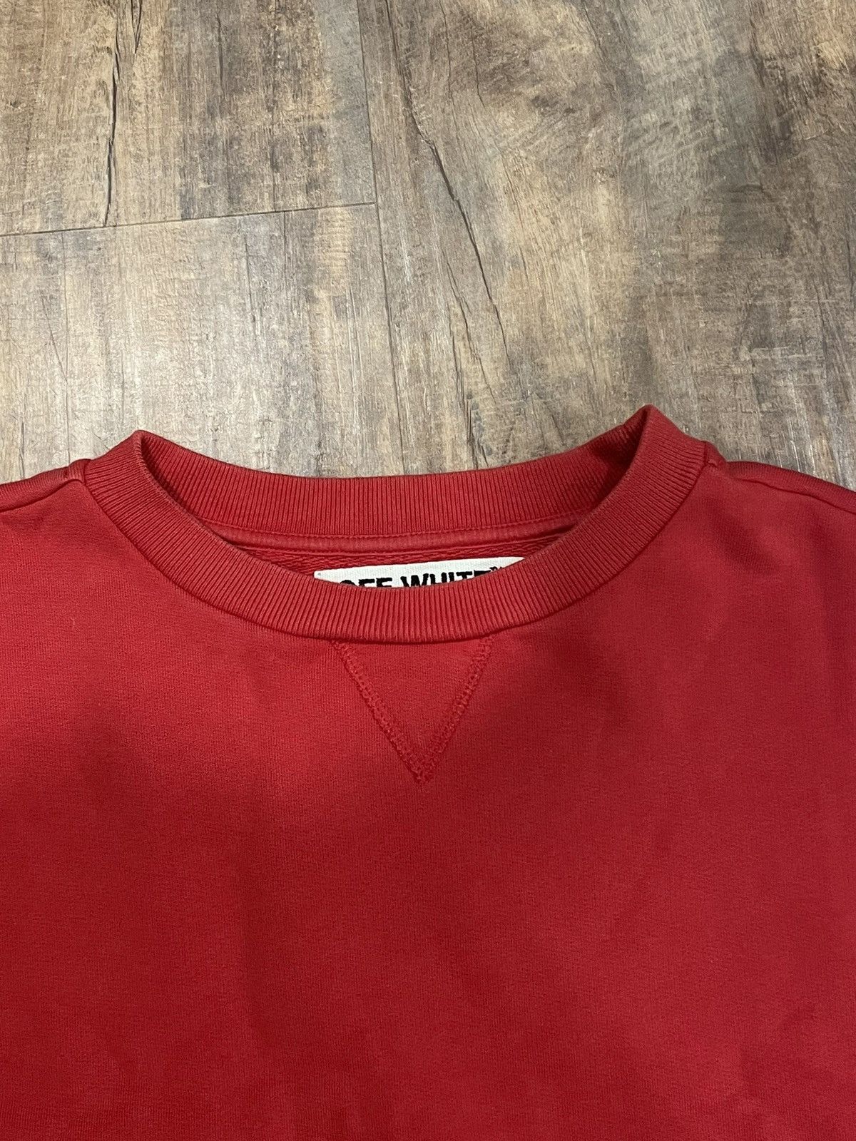 Off-White RARE Off-White Diagonal Arrows Logo Red Crewneck Sweatshirt Size US L / EU 52-54 / 3 - 12 Thumbnail