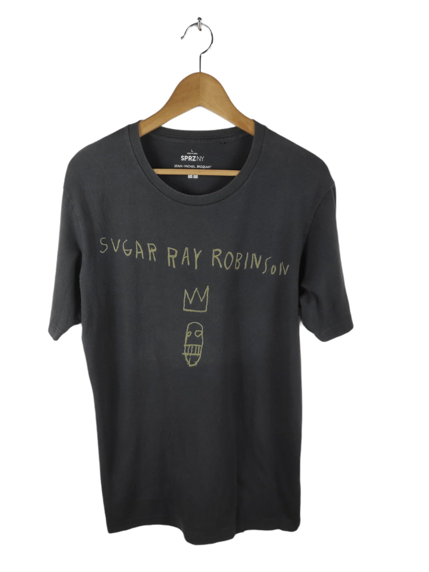 image of Vintage Jean Michel Basquiat Ray Robinson X Uniqlo Shirt, Men's (Size Large)