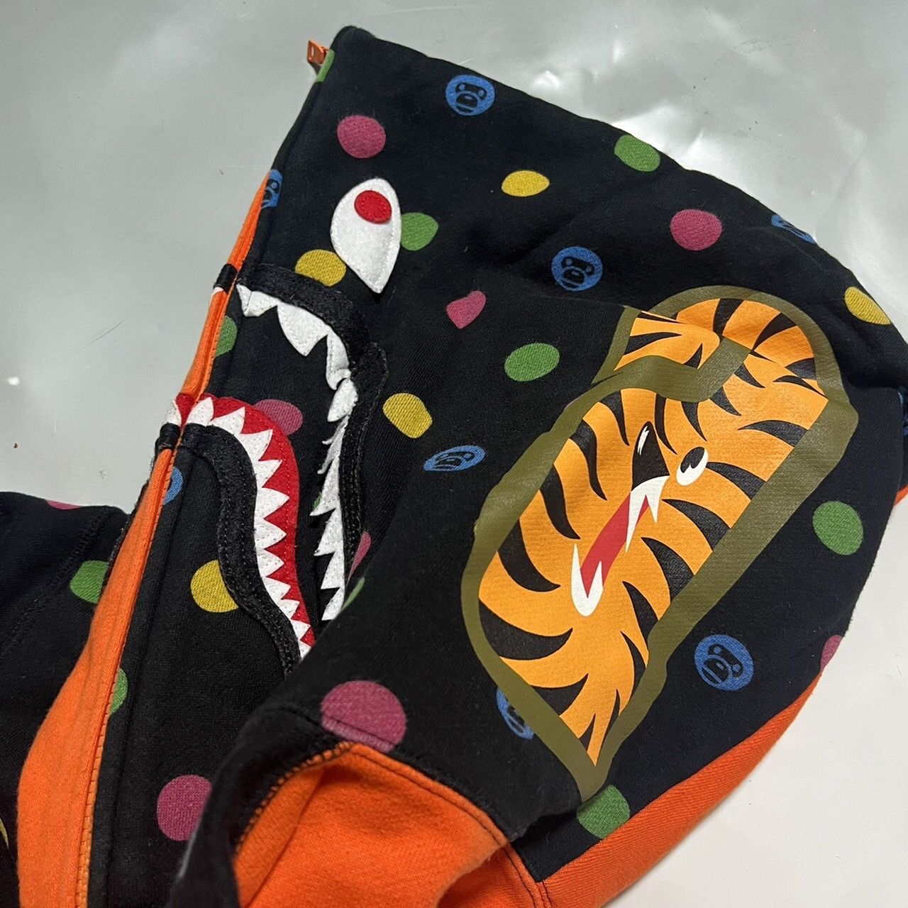 Bape BAPE shark full zip hoodie orange/dot Size US XXL / EU 58 / 5 - 4 Thumbnail