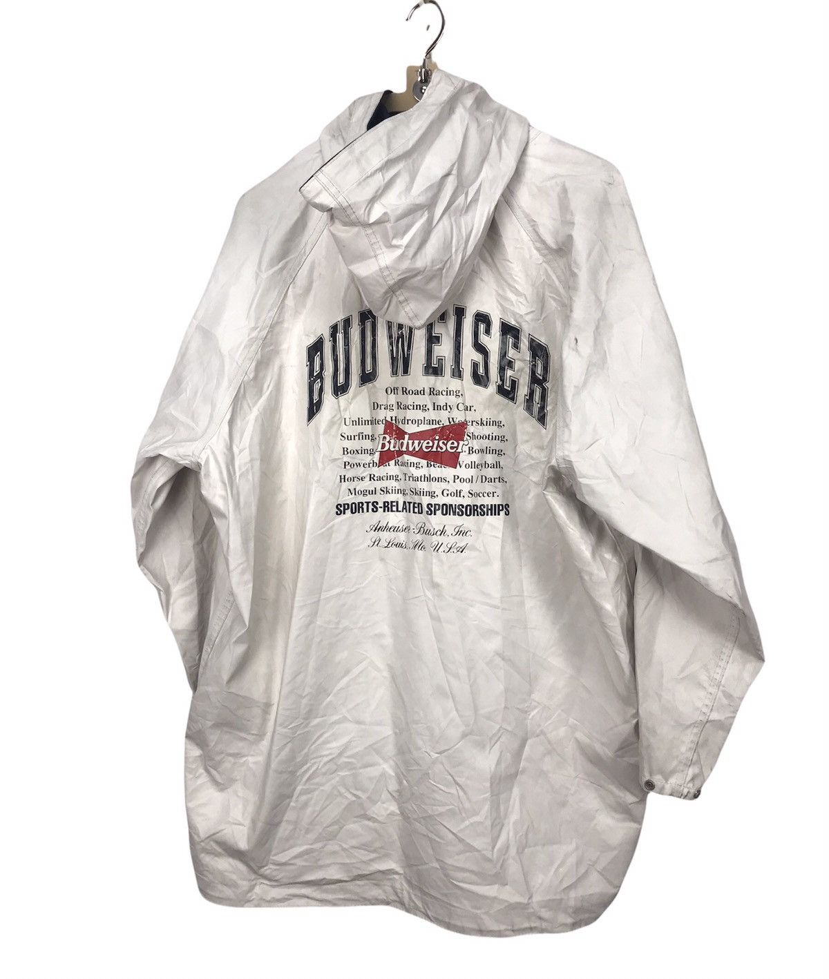 Budweiser × Vintage Budweiser reversible rain jacket with hoodie Size US L / EU 52-54 / 3 - 4 Thumbnail